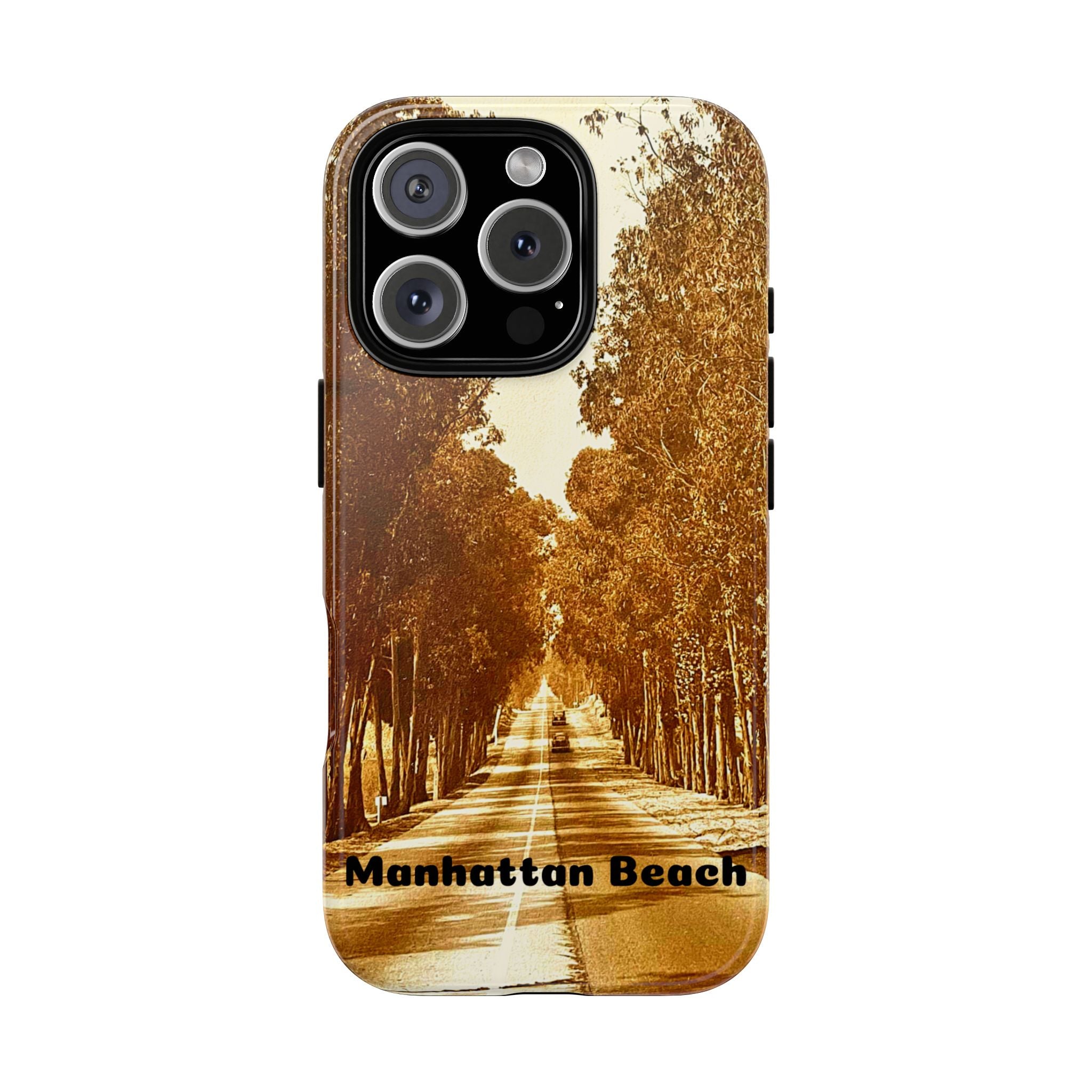 Phone Cases Manhattan Beach Rosecrans Ave Early 60's Tough Cases 90266 California, iPhone Samsung Google Pixel Protective Cover, Vintage