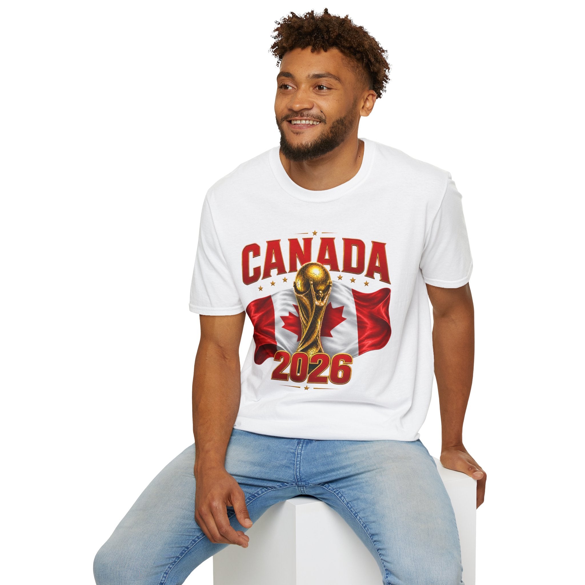Canada 2026 World Cup T-Shirt — Canadian Soccer Fan Tee with Trophy & Flag