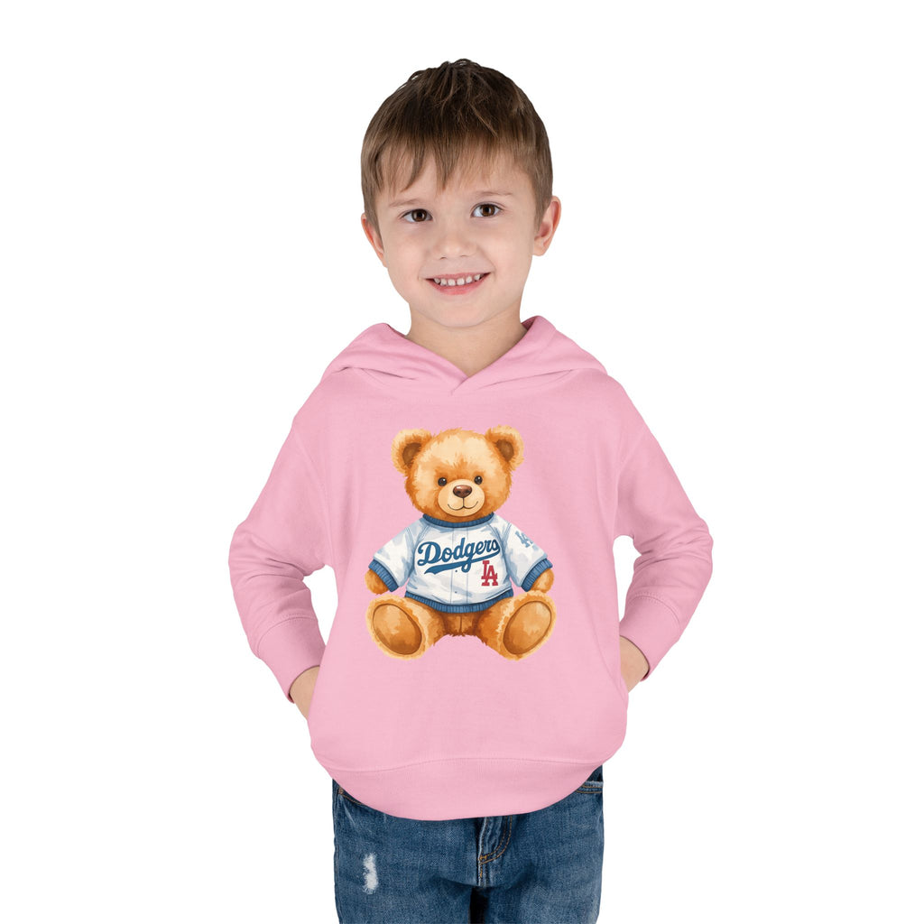 Teddy Bear in Jersey Hoodie | Toddler Pullover Fleece