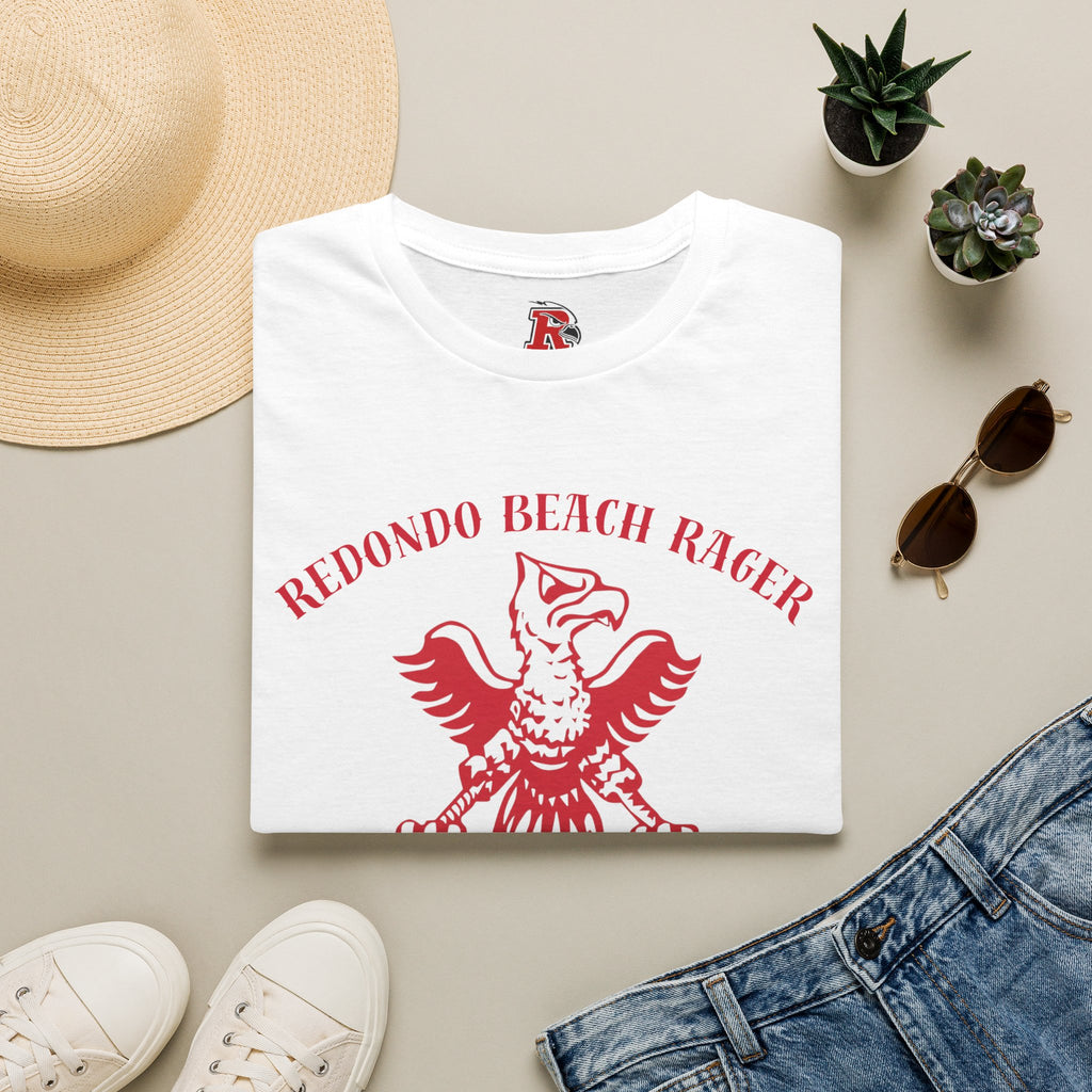 Redondo Beach Rager T-Shirt — Vintage School Spirit Graphic Tee - First Annual All Class Reunion 7-25-26 at Seaside Lagoon Redondo Beach