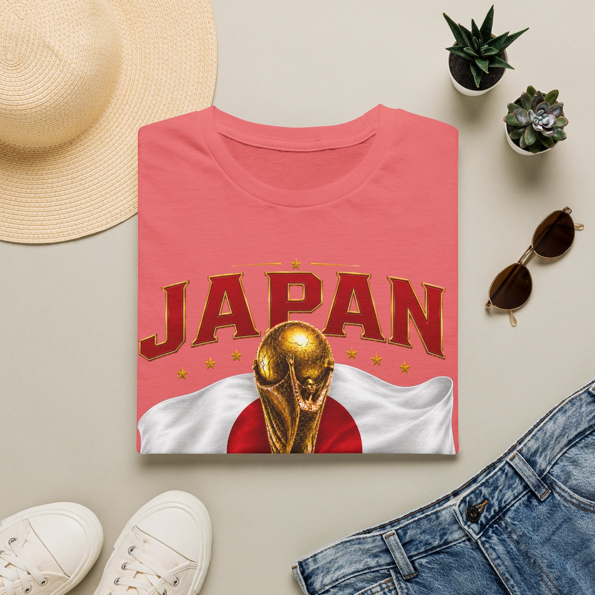 Japan 2026 World Cup T-Shirt — Golden Trophy Soccer Fan Tee
