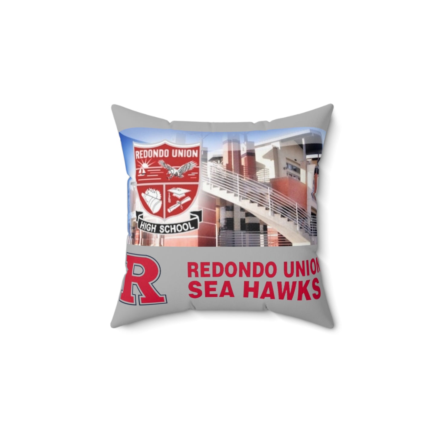 Redondo Beach Union High School - Spun Polyester Square Pillow