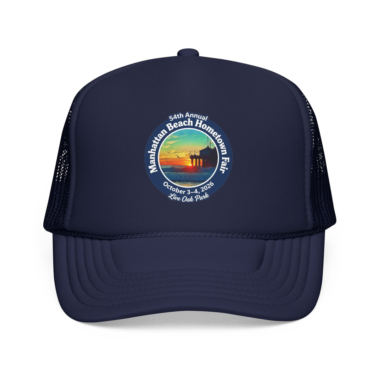 Trucker Hat — Manhattan Beach Hometown Fair Sunset Logo