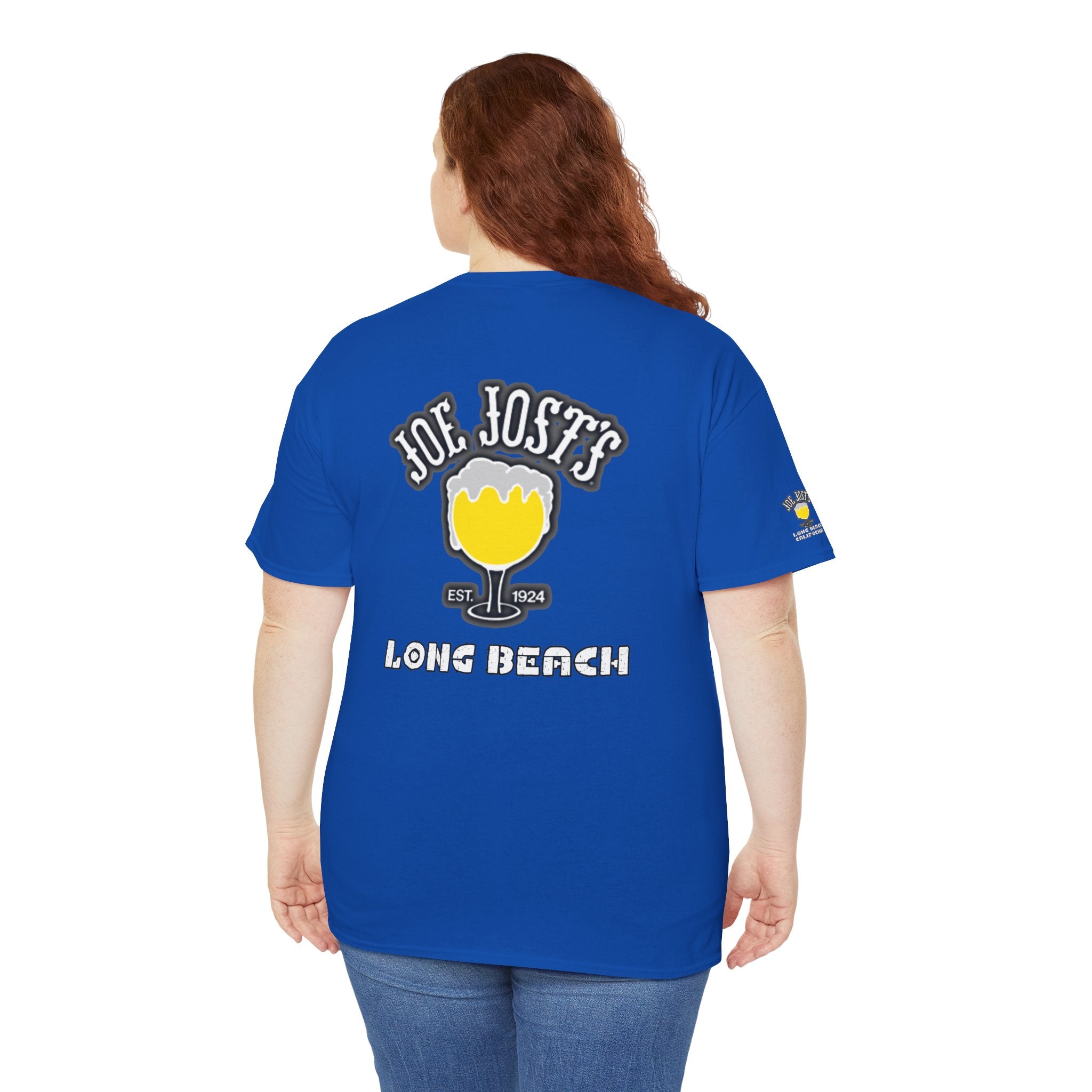 Joe Josts Long Beach California Men's and Woman's Heavy Cotton Tee - Printed 4 Areas
