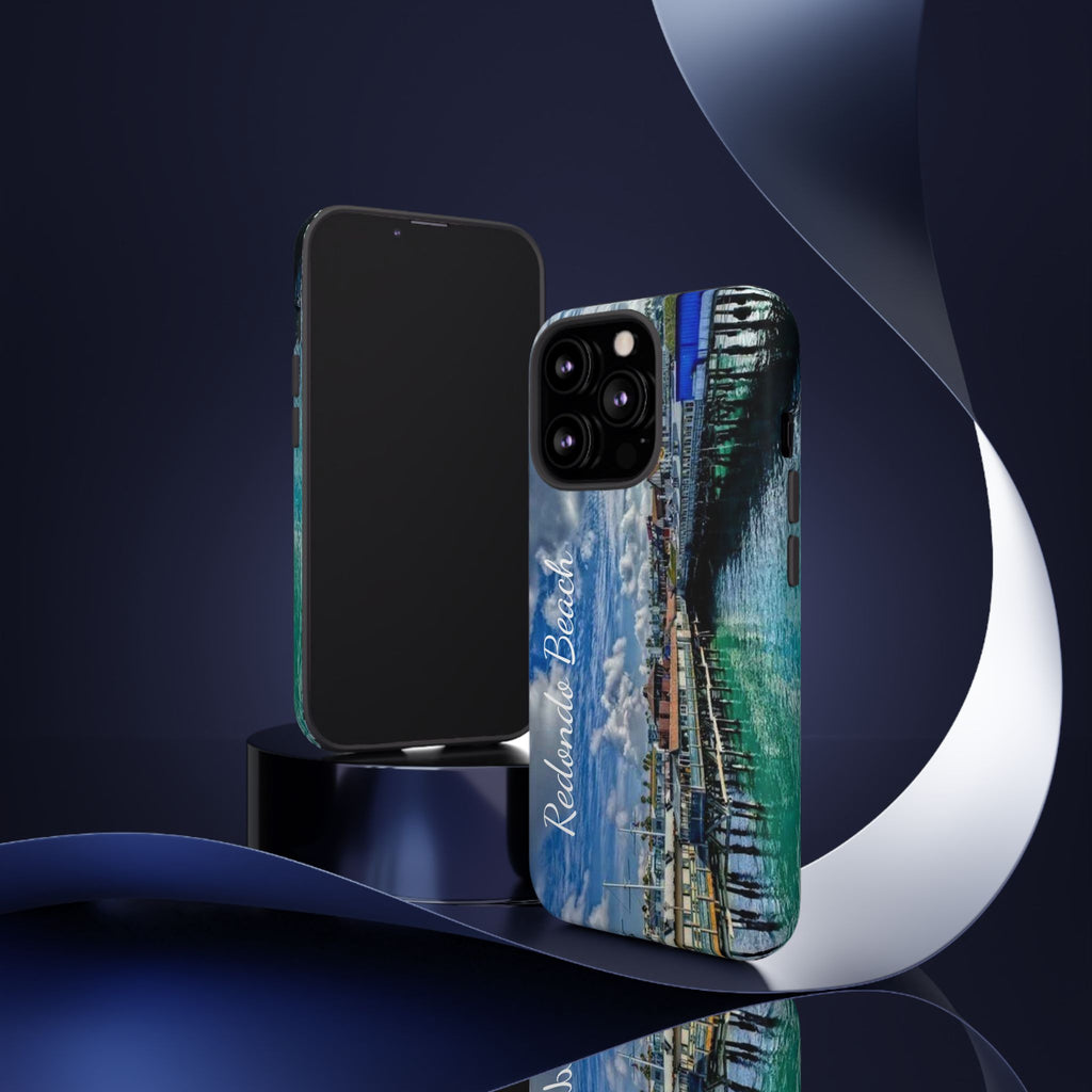 Phone Cases, Redondo Beach California King Harbor Design, Protective Covers, iPhone Accessories, Samsung Accessories, Gift for Travelers