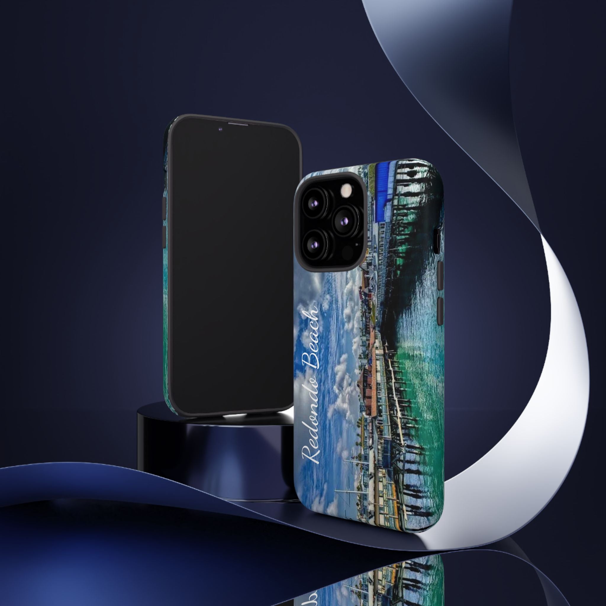Phone Cases, Redondo Beach California King Harbor Design, Protective Covers, iPhone Accessories, Samsung Accessories, Gift for Travelers
