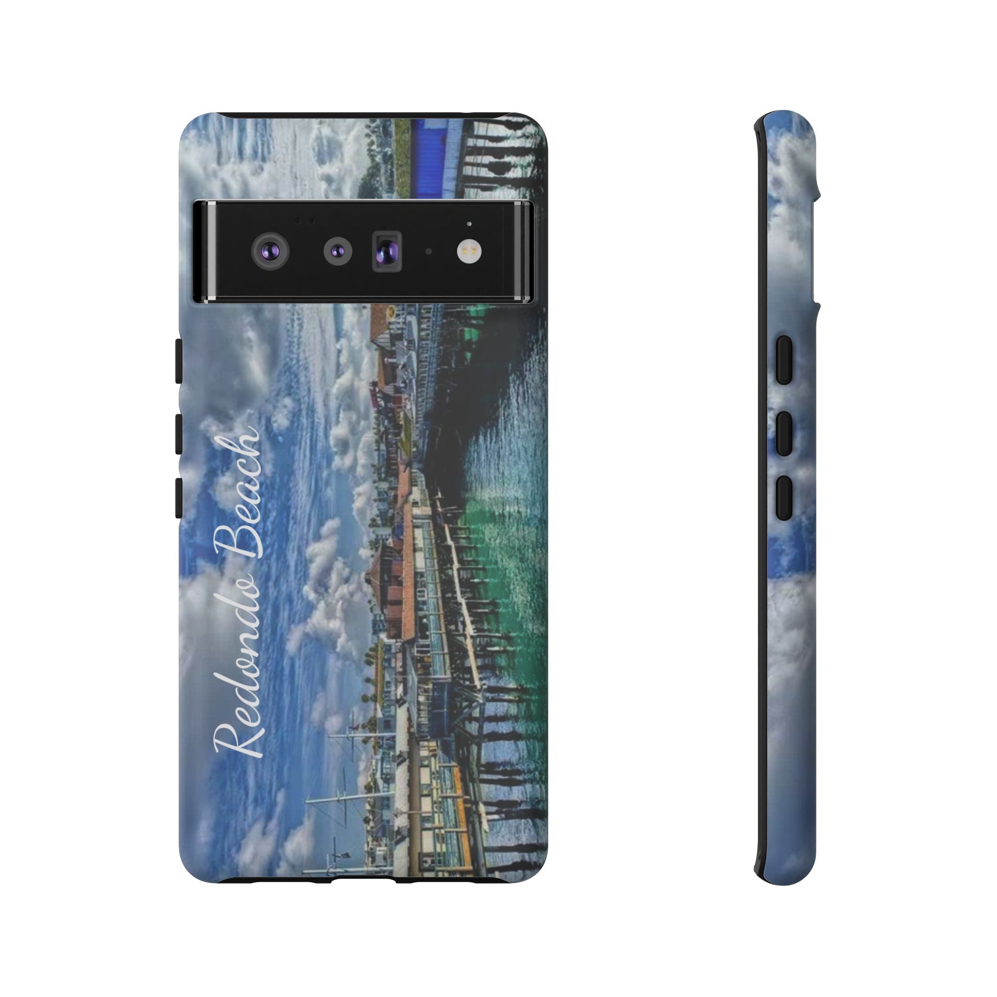 Phone Cases, Redondo Beach California King Harbor Design, Protective Covers, iPhone Accessories, Samsung Accessories, Gift for Travelers