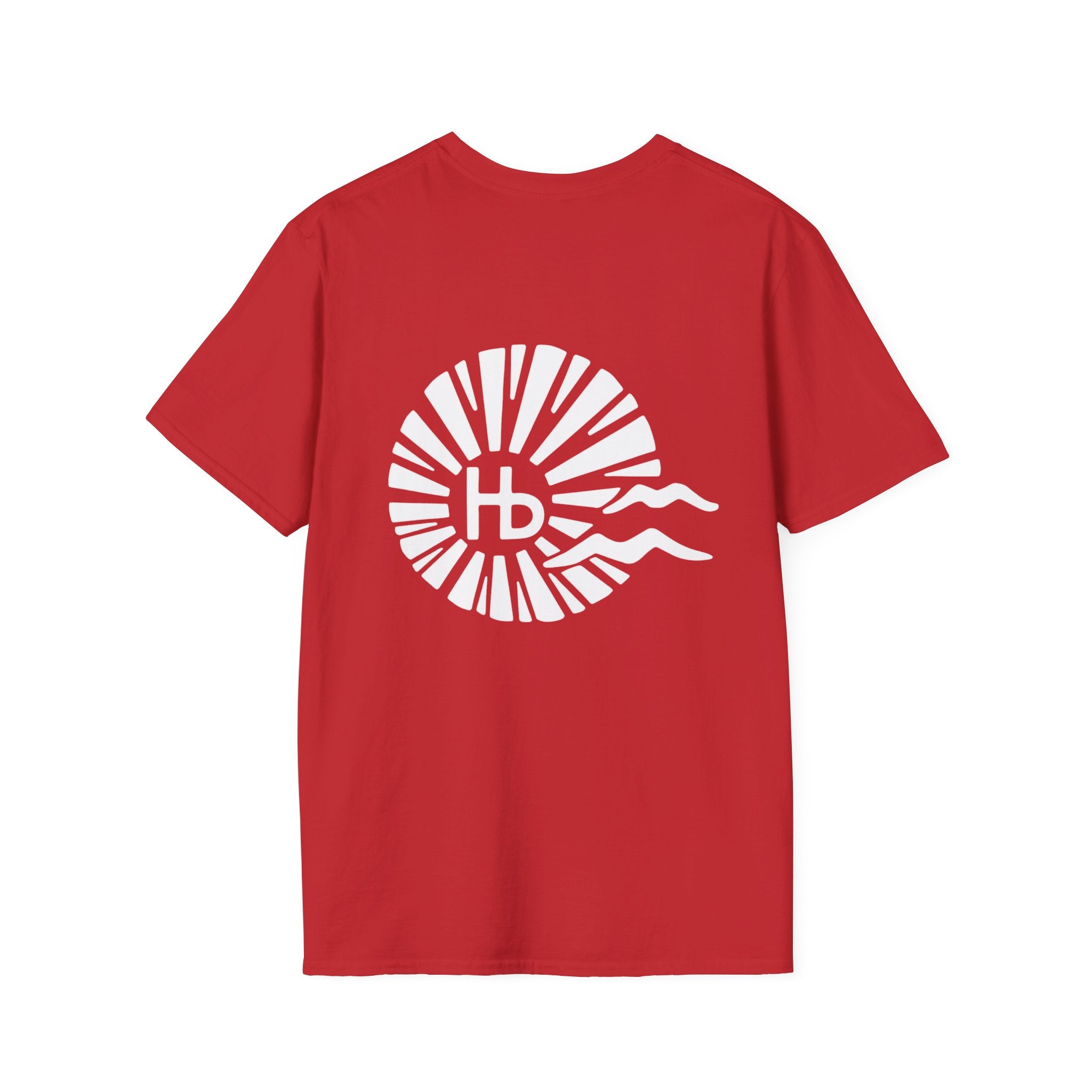 Hermosa Beach Sunburst Wave T-Shirt (printed front back neck) | Hb Minimal Logo Tee