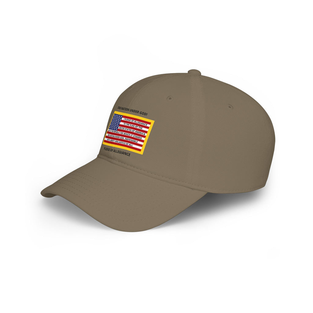 One Nation Under GOD / Pledge of Allegiance / Low Profile Baseball Cap