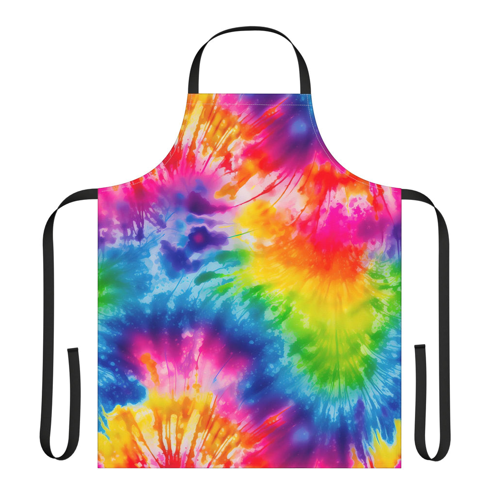 Tie-Dye Colorful Kitchen Apron – Bright Rainbow Cooking & BBQ Apron