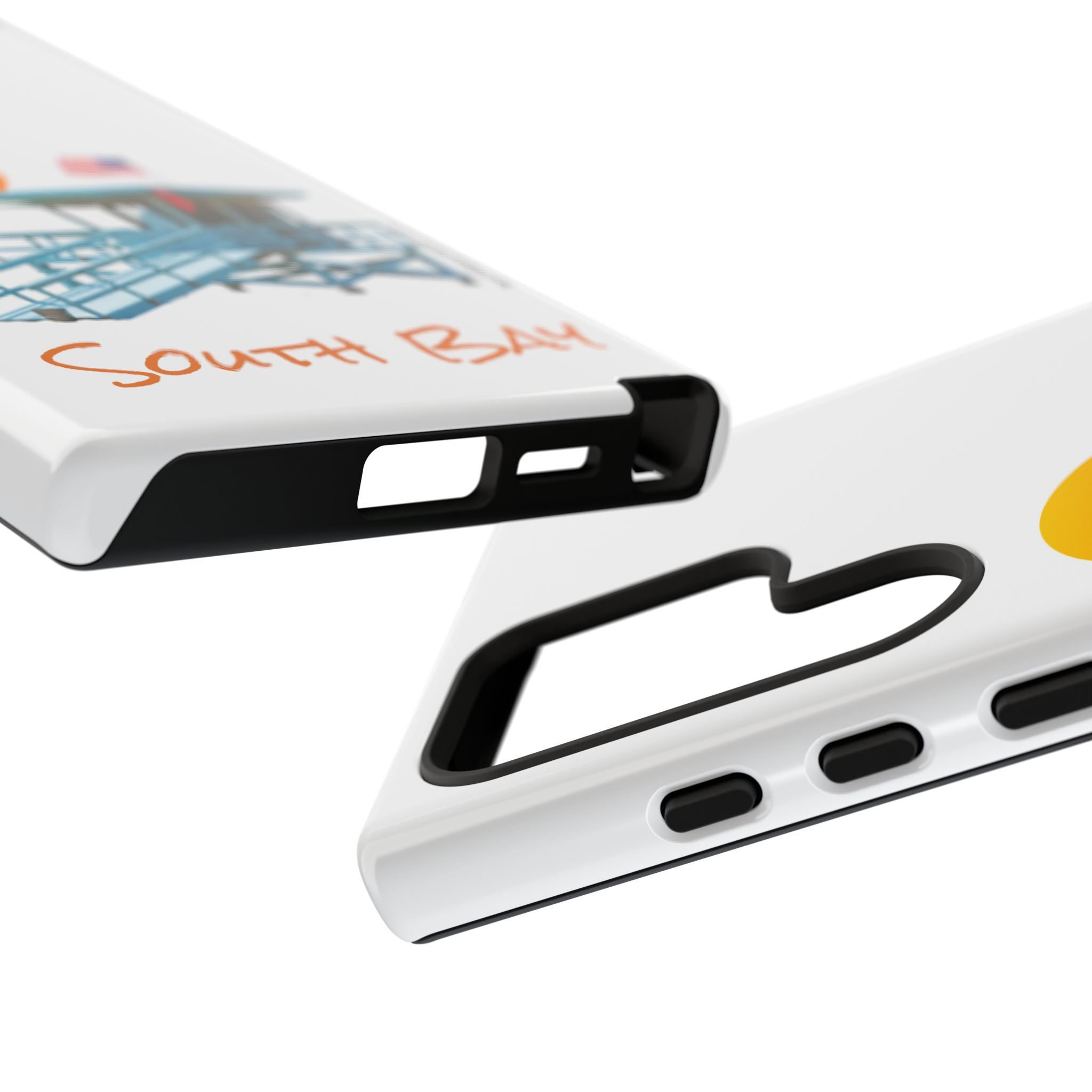 South Bay Lifeguard Stand with American Flag Tough Phone Cases