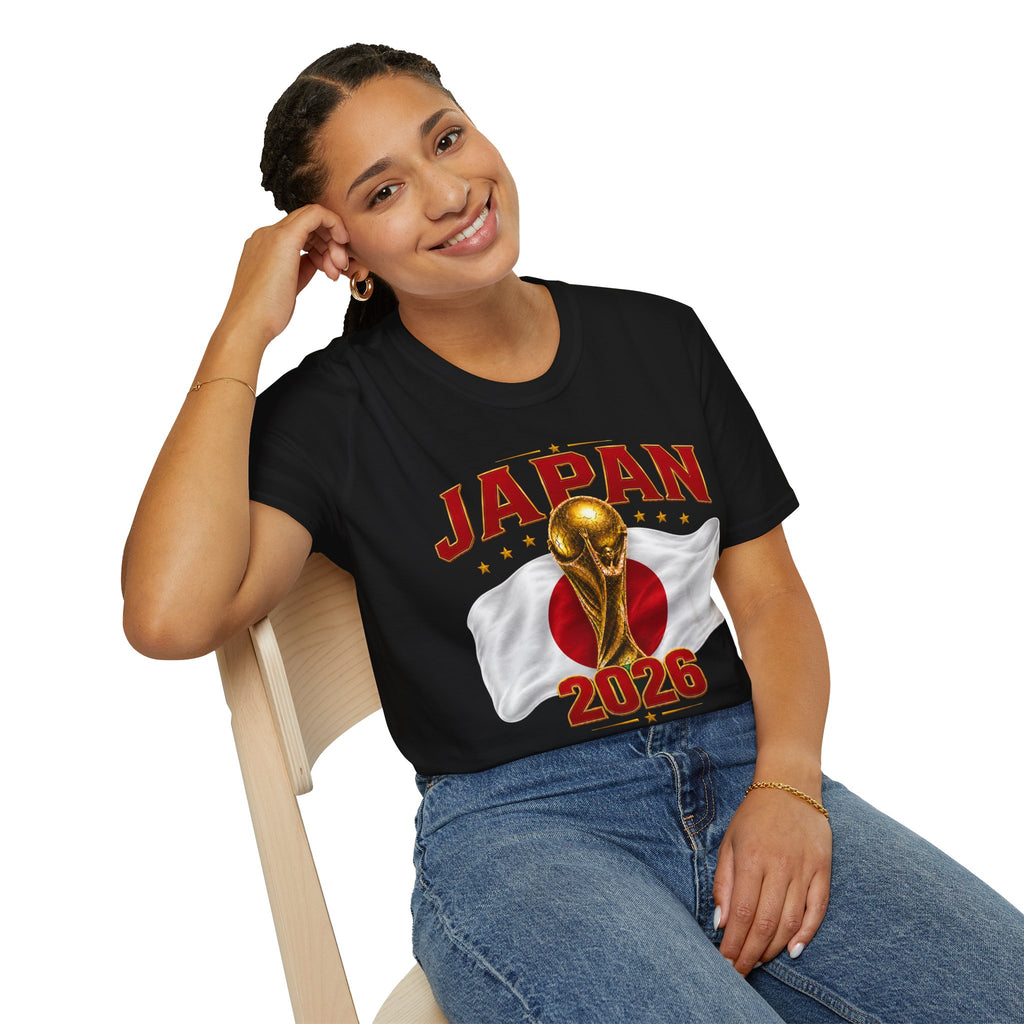 Japan 2026 World Cup T-Shirt — Golden Trophy Soccer Fan Tee