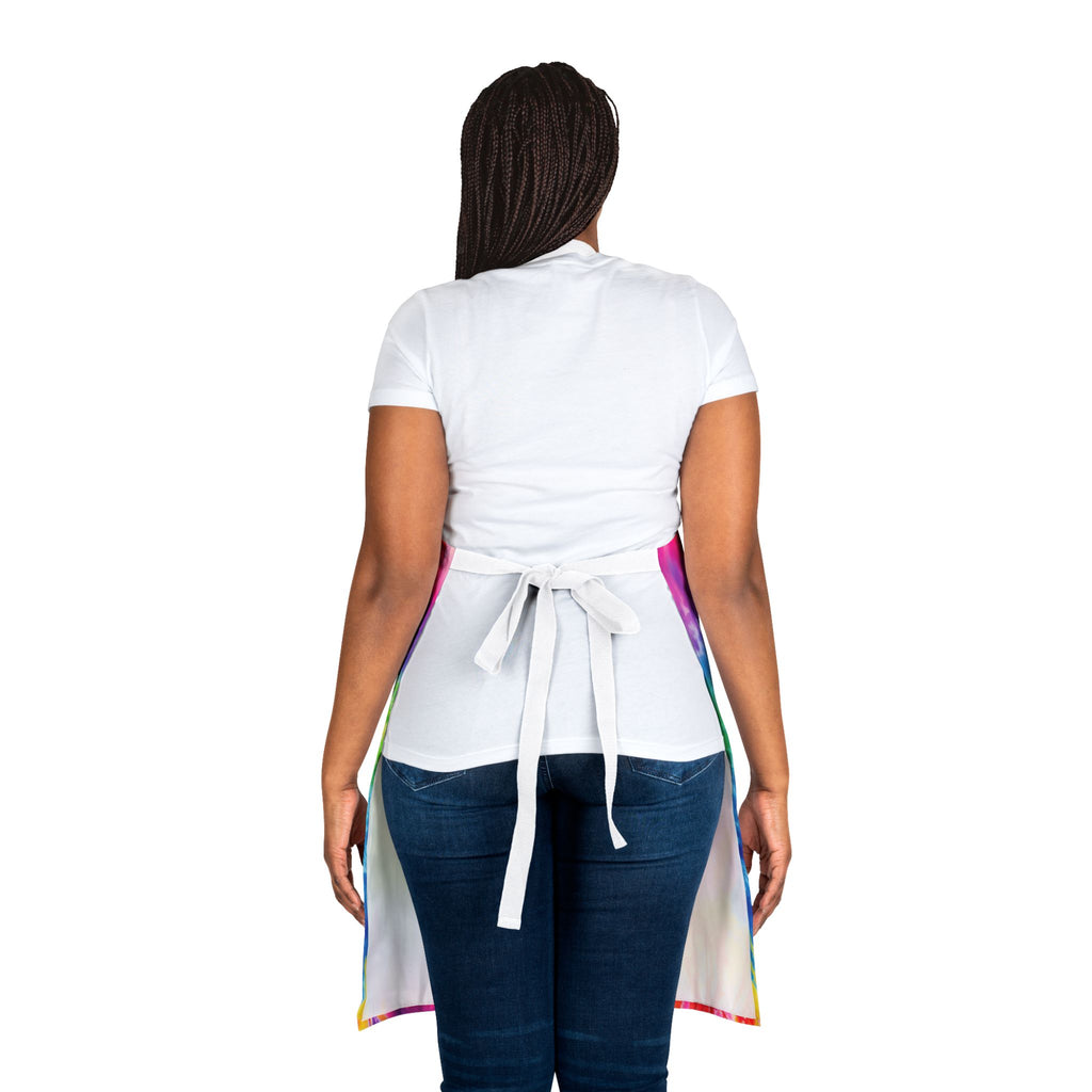 Tie-Dye Colorful Kitchen Apron – Bright Rainbow Cooking & BBQ Apron