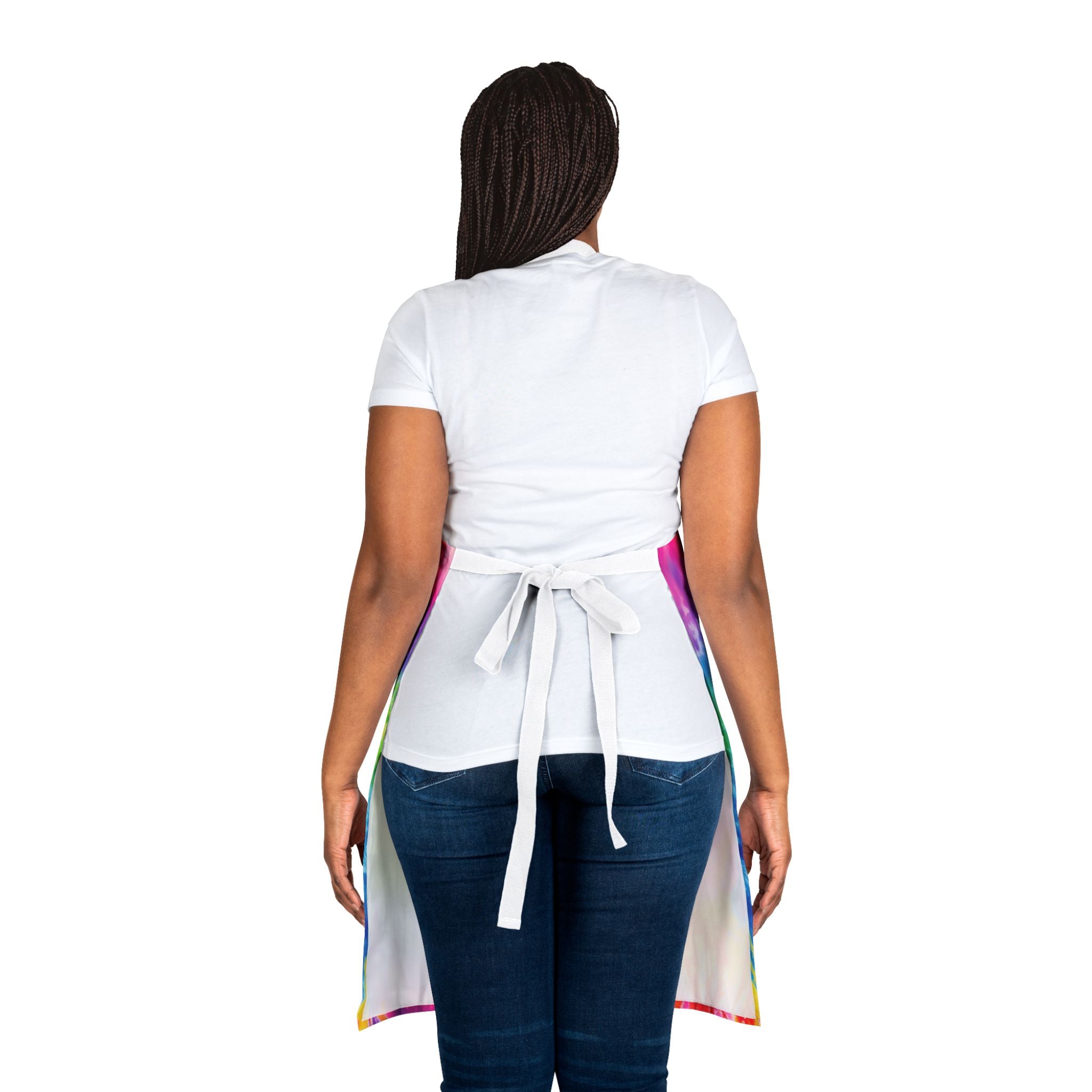 Tie-Dye Colorful Kitchen Apron – Bright Rainbow Cooking & BBQ Apron