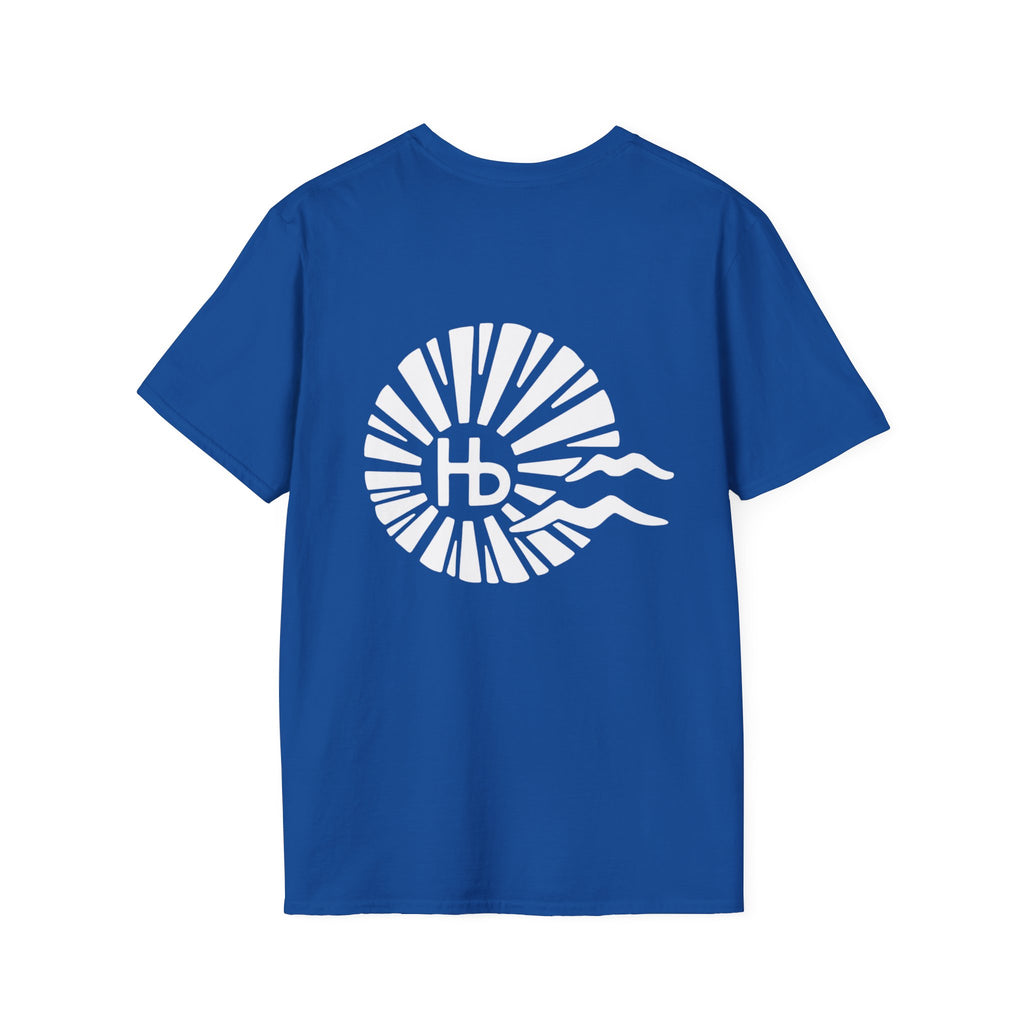 Hermosa Beach Sunburst Wave T-Shirt (printed front back neck) | Hb Minimal Logo Tee