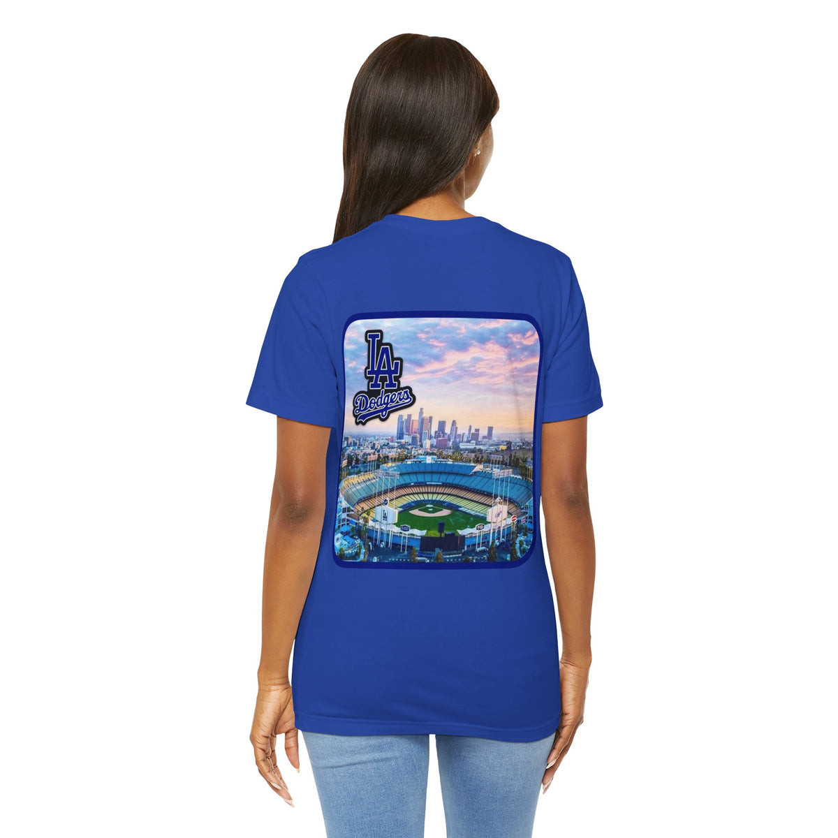 Los Angeles (Front and Back Printing) Mens Womans Jersey Short Sleeve Tee