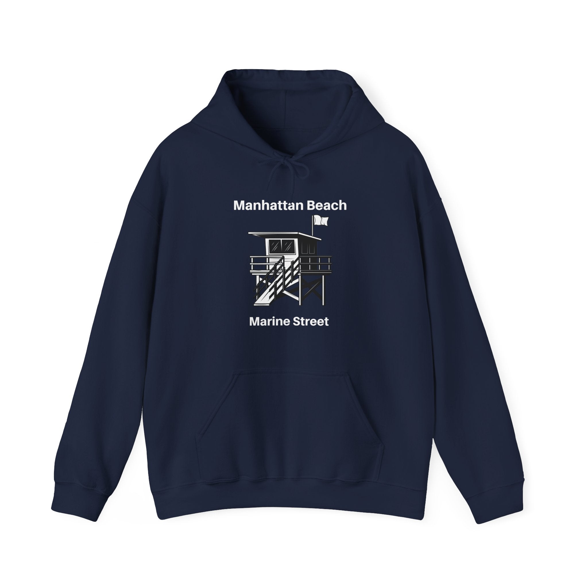 Manhattan Beach California Marine Street Unisex Heavy Blend™ Hooded Sweatshirt