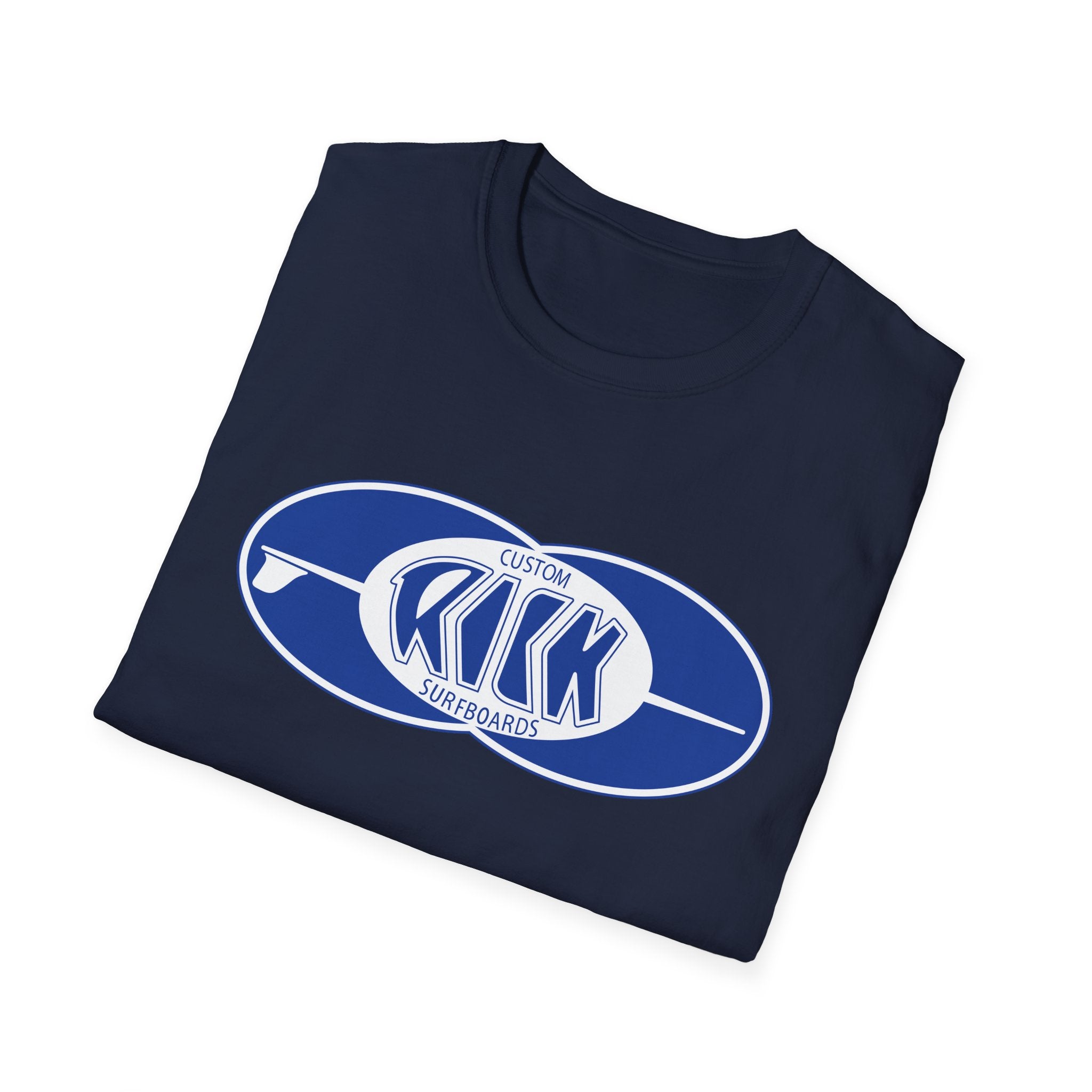 Rick Surfboards Unisex Softstyle T-Shirt Old School Hermosa Beach Print 1 Side