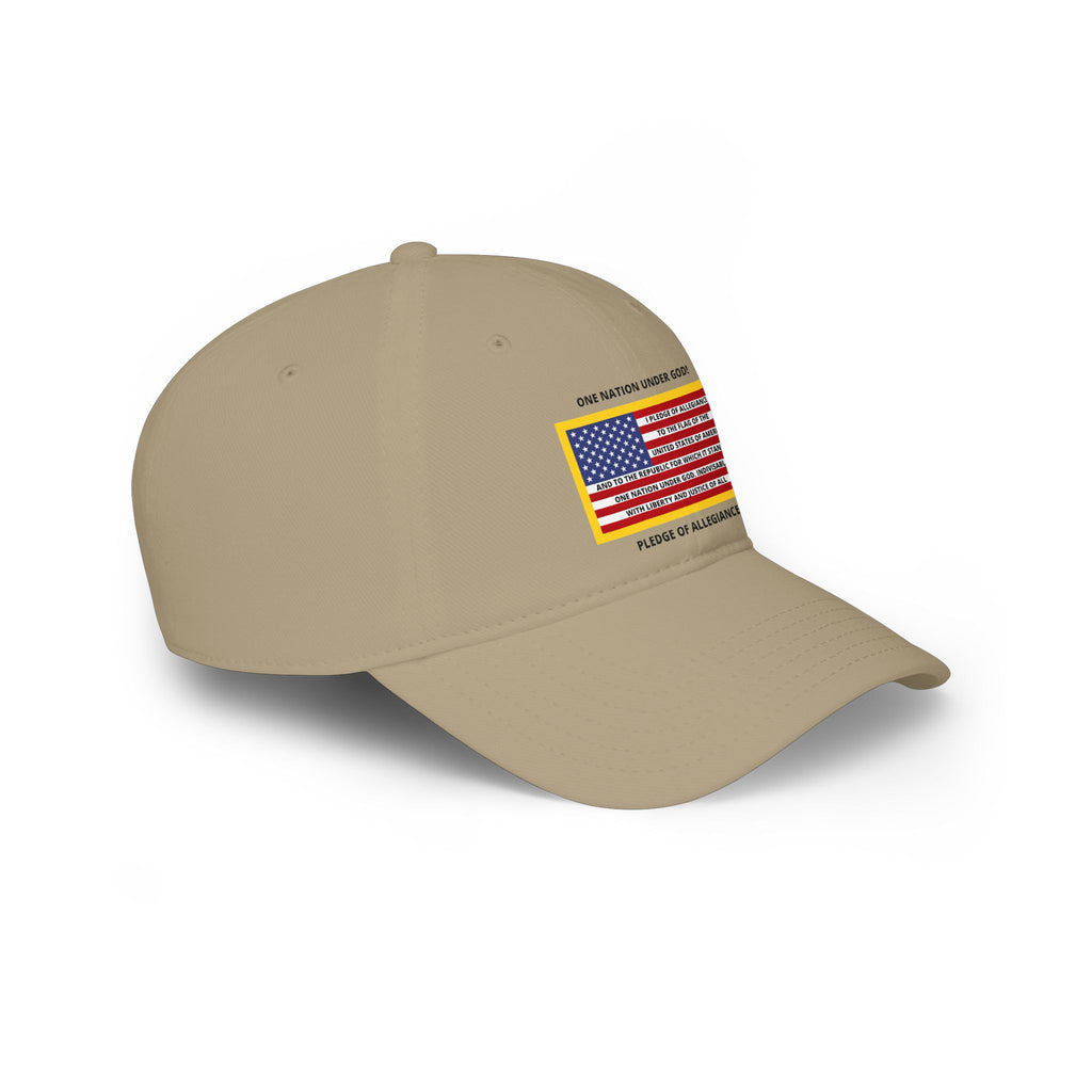 One Nation Under GOD / Pledge of Allegiance / Low Profile Baseball Cap