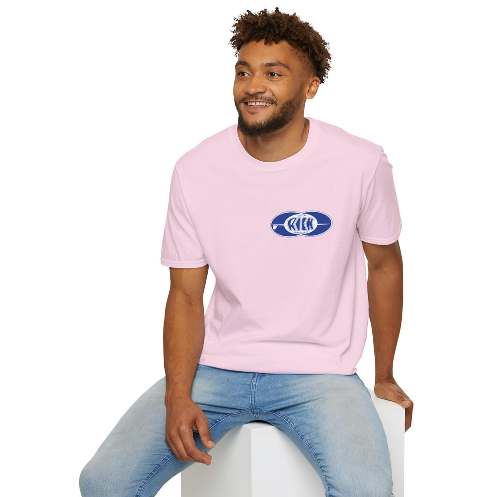 Rick Surfboards Unisex Softstyle T-Shirt Old School Hermosa Beach