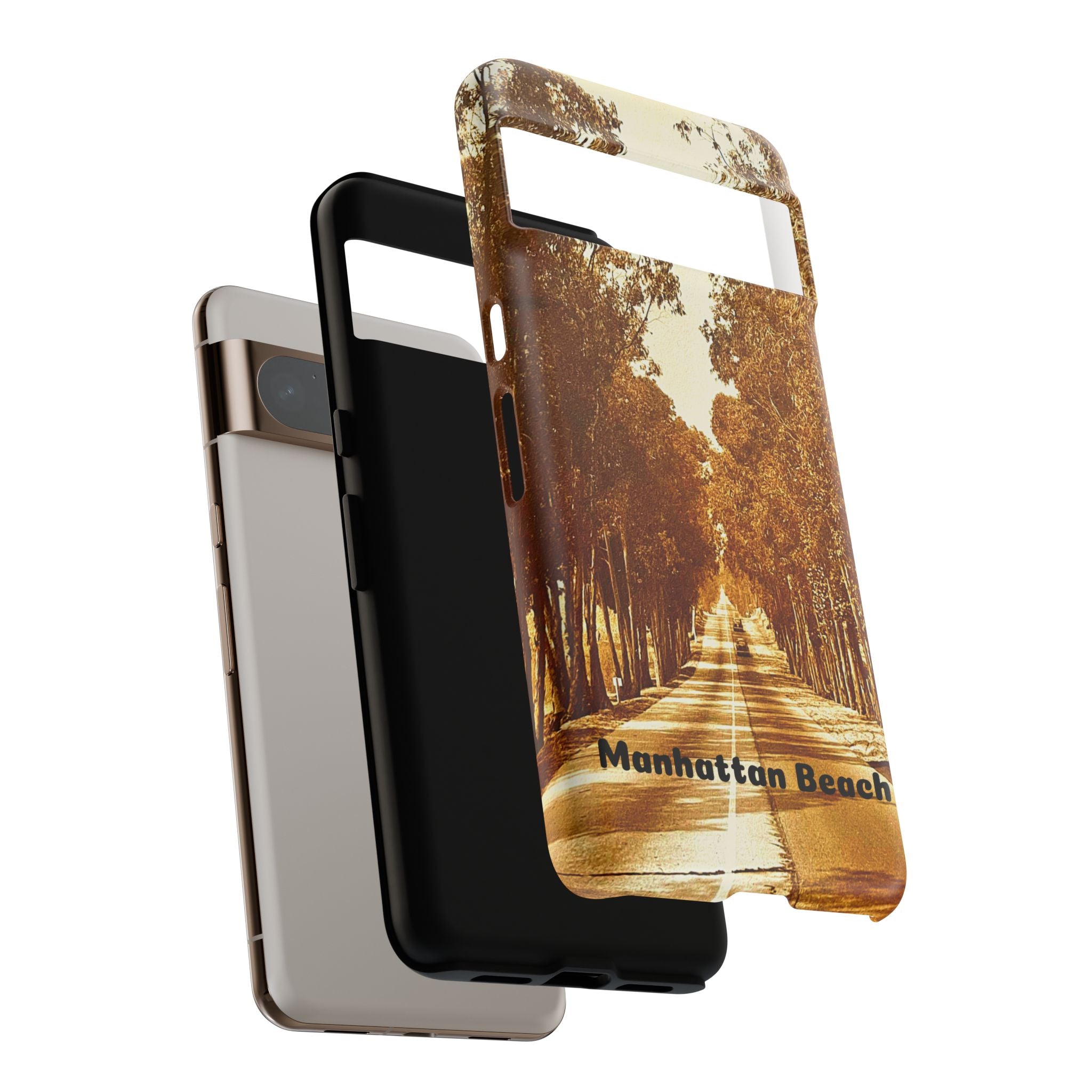 Phone Cases Manhattan Beach Rosecrans Ave Early 60's Tough Cases 90266 California, iPhone Samsung Google Pixel Protective Cover, Vintage
