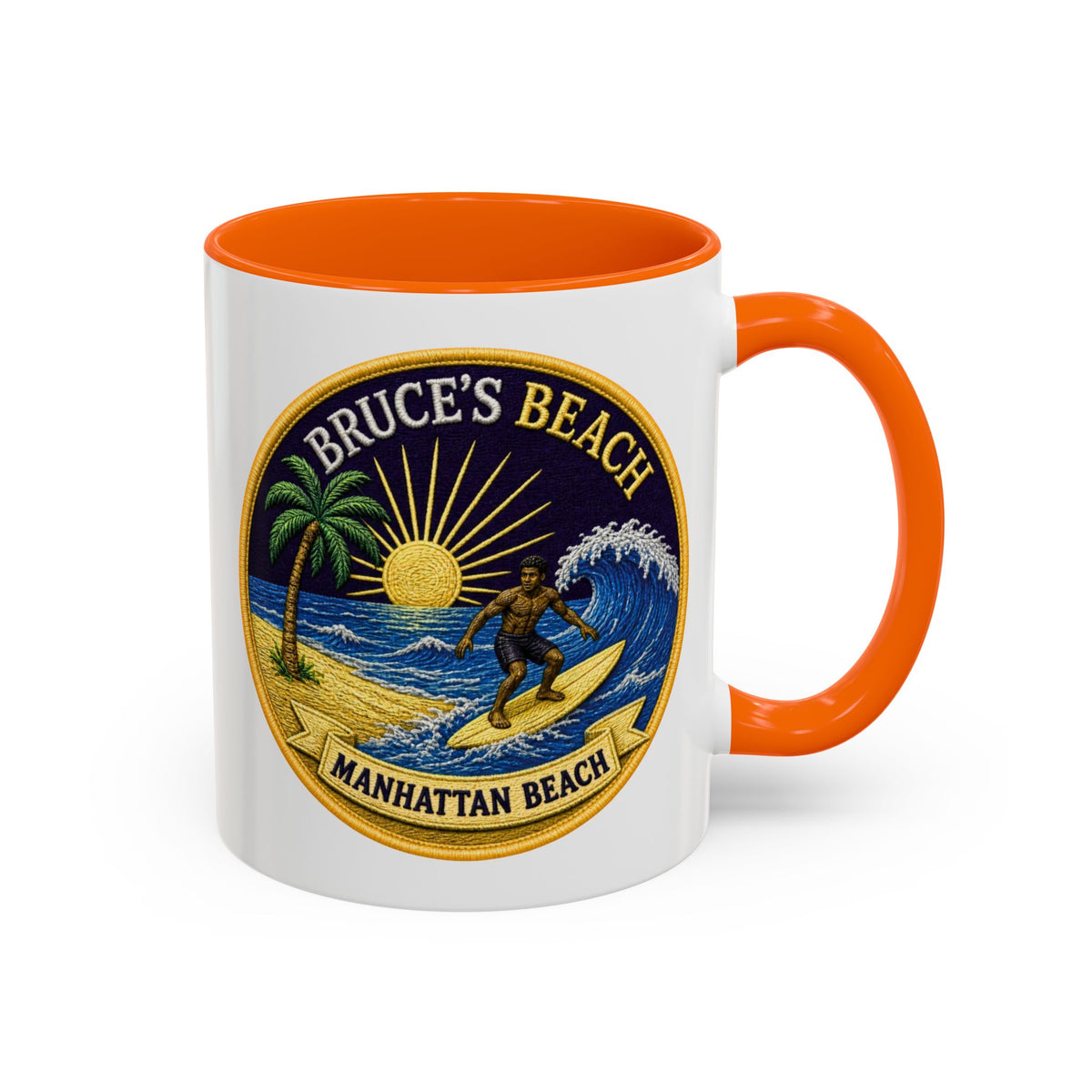 Manhattan Beach Surf Mug — Bruce’s Beach Coffee Cup (11/15oz Accent)