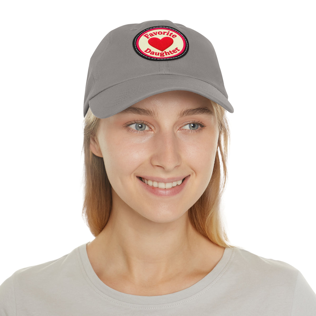Mom and Daughter Hat — "Favorite Daughter" Leather Patch Cap