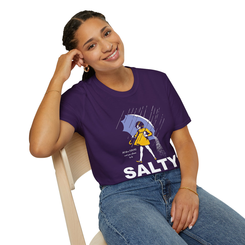 Salty Rainy Day Graphic T-Shirt — Girl with Umbrella Illustration