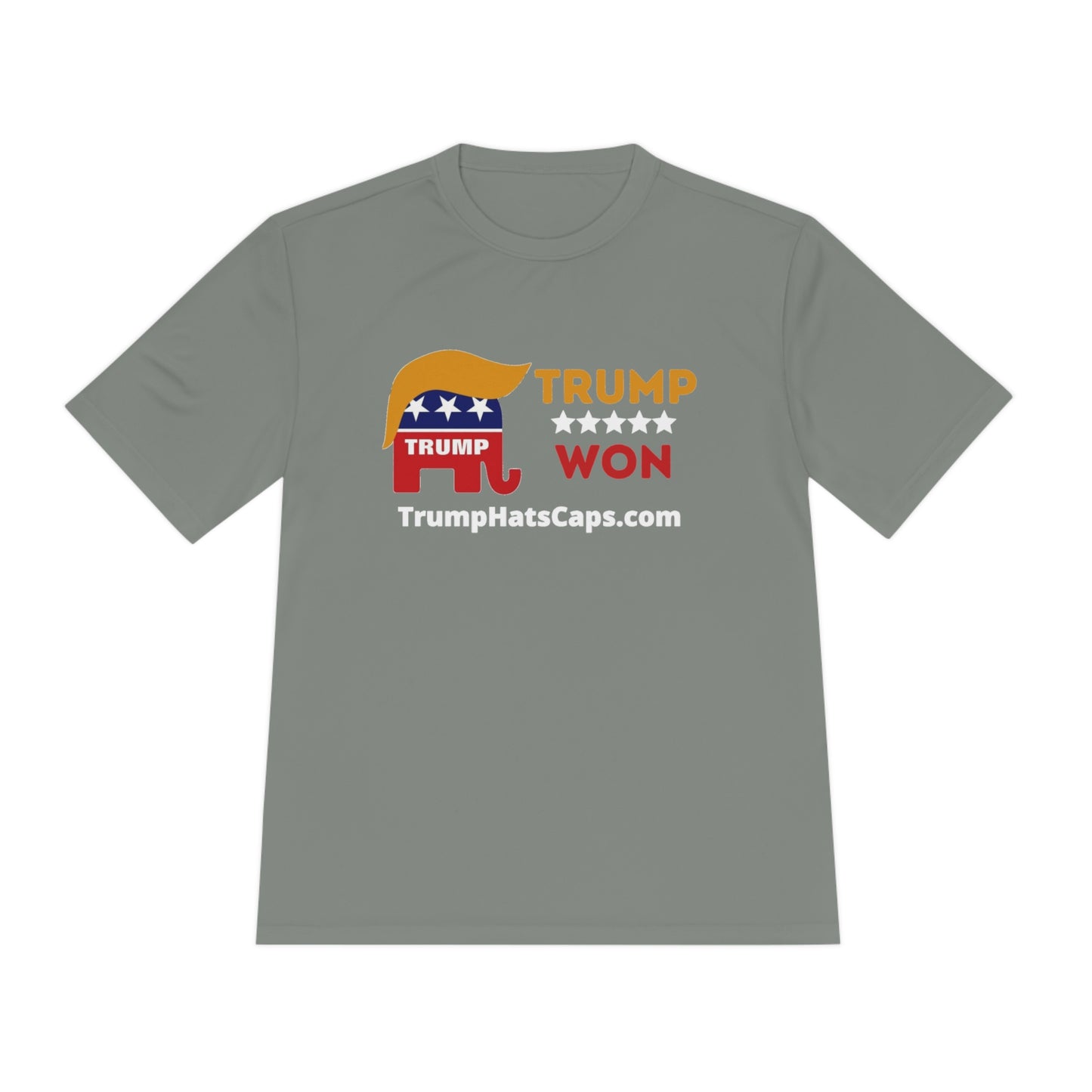 Trump Won TrumpHatsCaps.com Unisex Moisture Wicking Tee