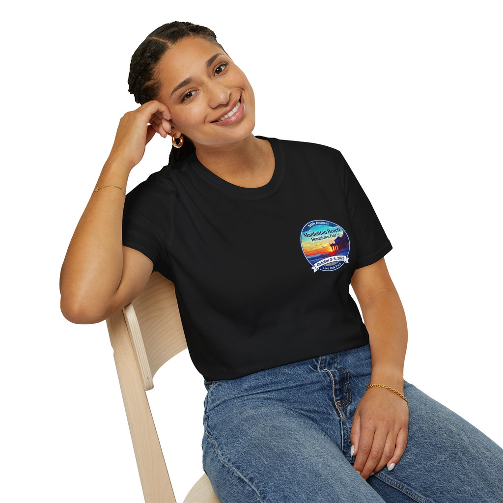 Manhattan Beach Hometown Fair T-Shirt — 54th Annual Sunset Surf Logo (Oct 3-4, 2026)
