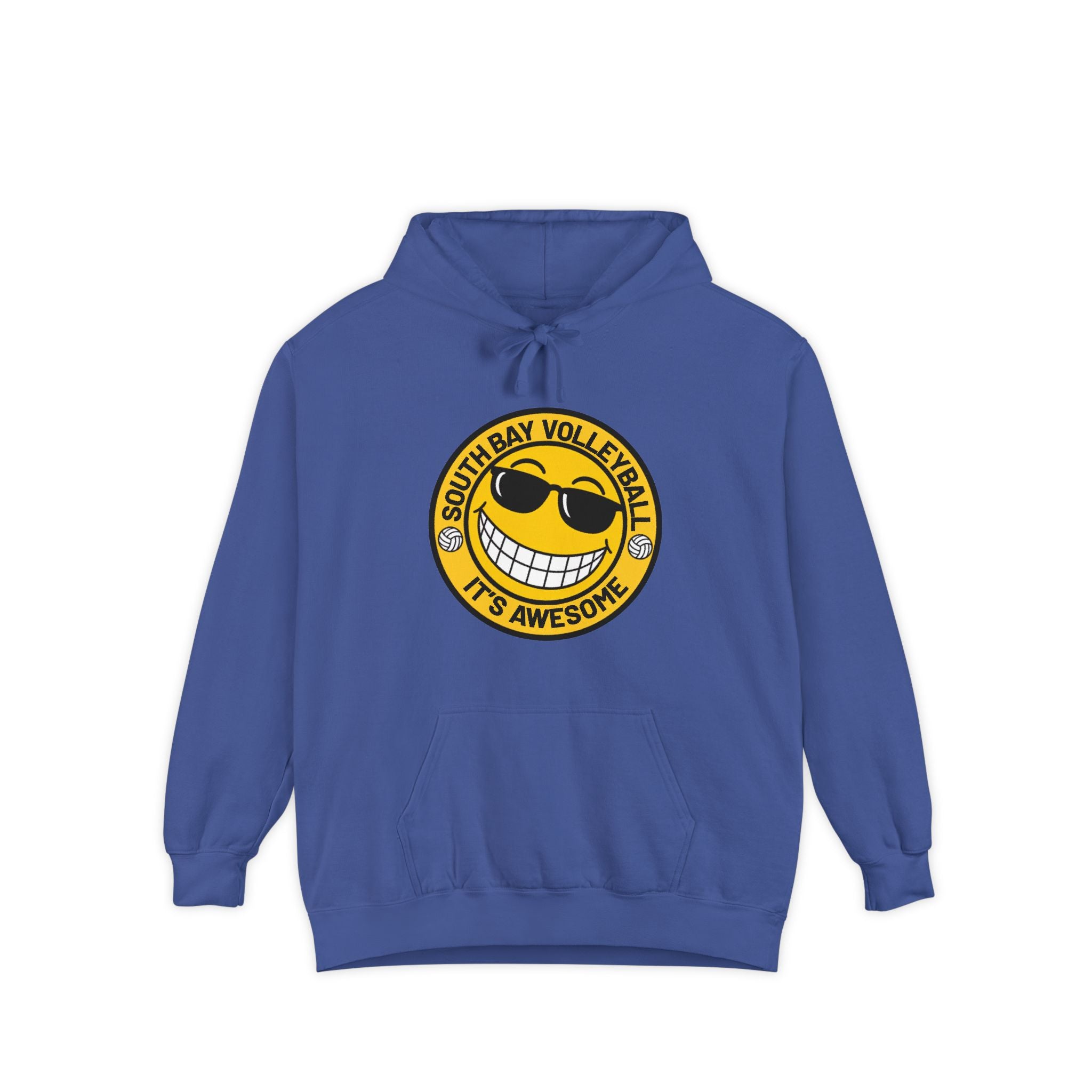 Volleyball Smiley Hoodie — "South Bay Volleyball It's Awesome" Crewneck