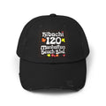 Distressed Cap — Hibachi 120 Manhattan Beach Blvd. Retro Floral Hat "Gone But Not Forgotten" #OldSchool