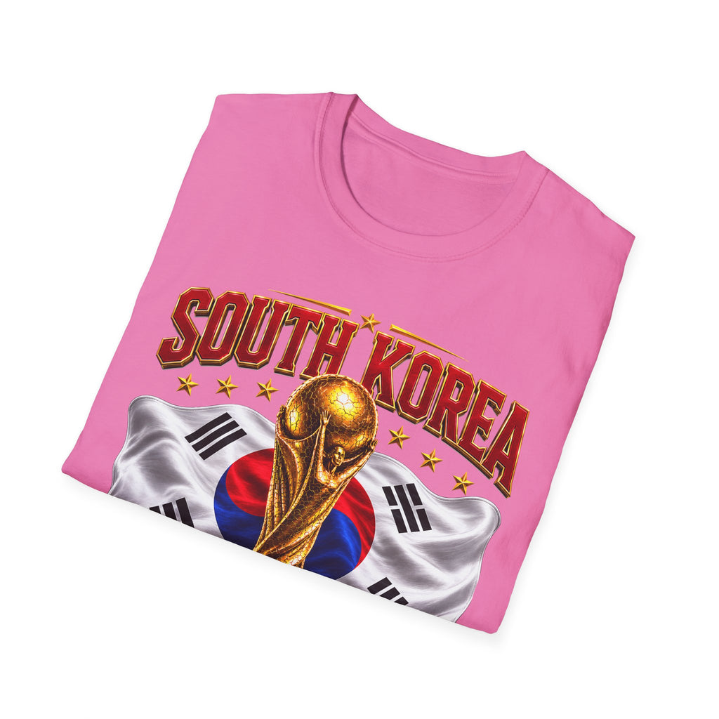 South Korea 2026 Soccer World Cup T-Shirt — Korean Flag & Trophy Football Fan Tee