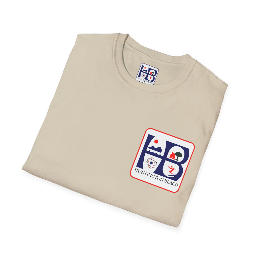 Huntington Beach Retro HB Logo T-Shirt  (printed 3 places)