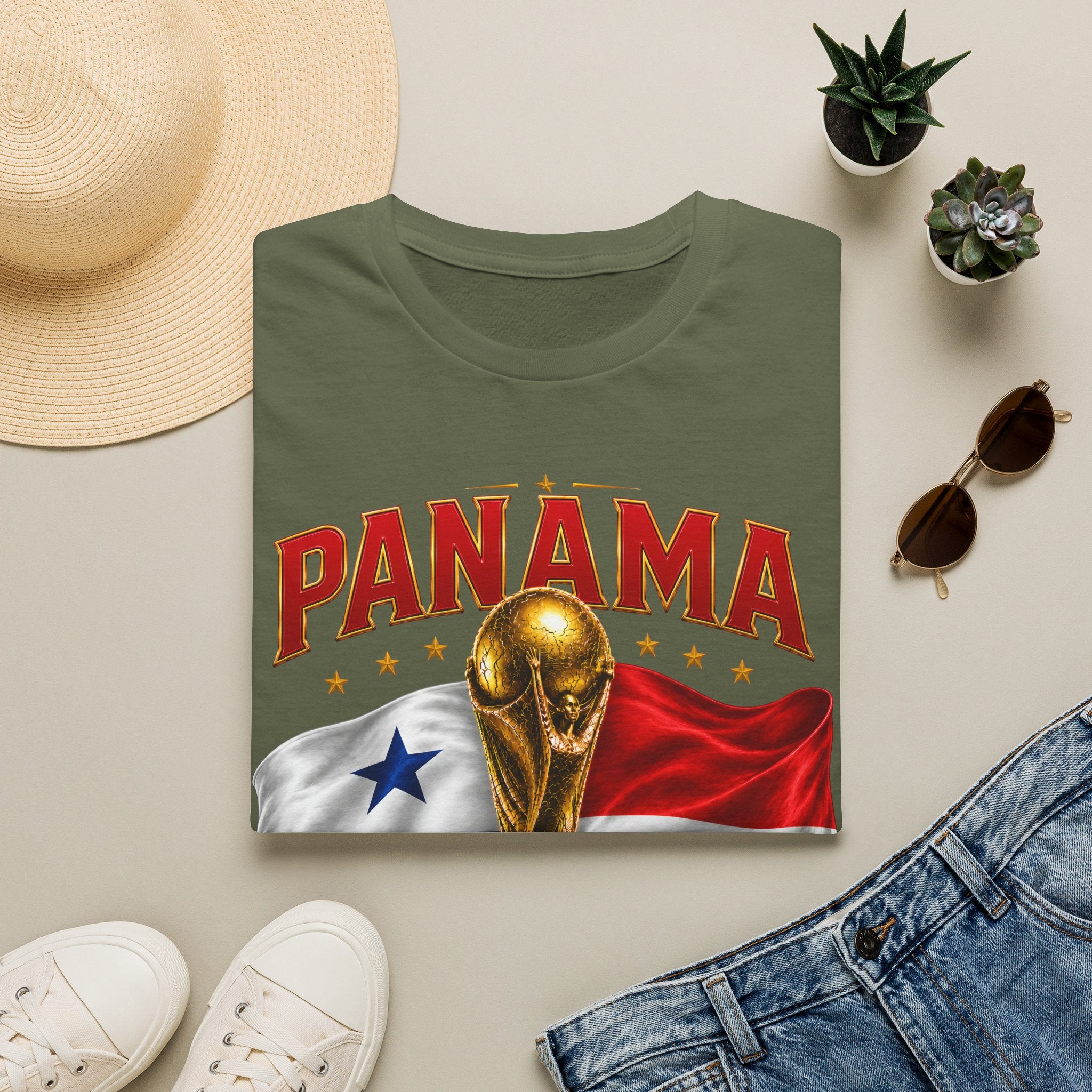 Panama 2026 World Cup T-Shirt — Panama Flag & Trophy Soccer Tee