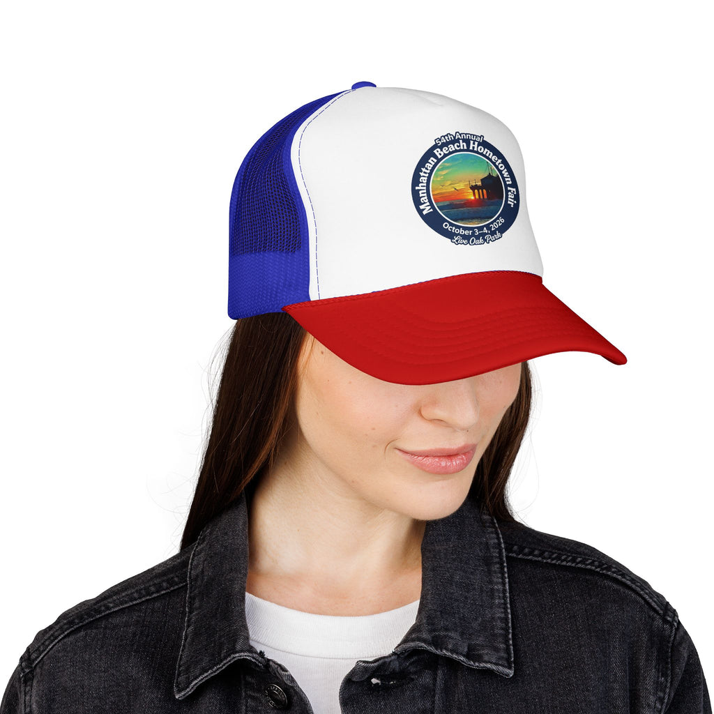 Trucker Hat — Manhattan Beach Hometown Fair Sunset Logo