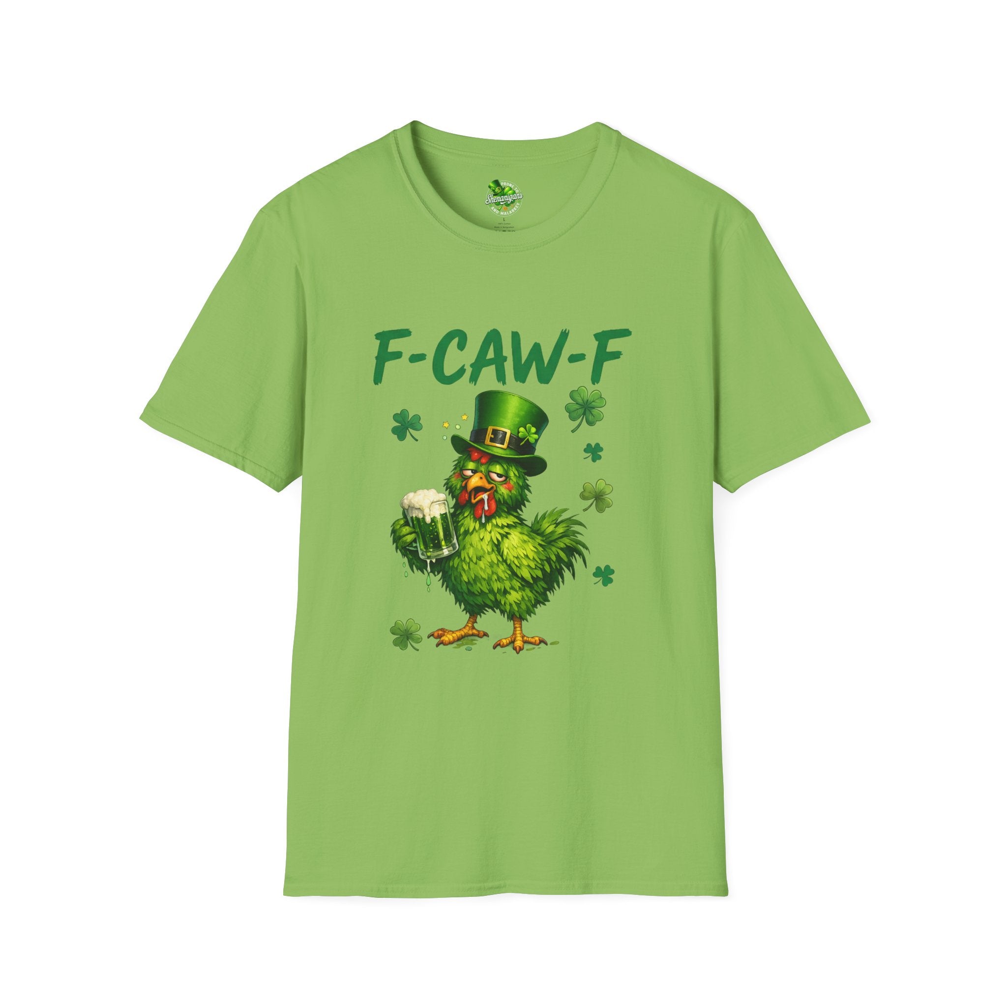 F-CAW-F Leprechaun Chicken T-Shirt | St. Patrick's Day Shamrock Tee