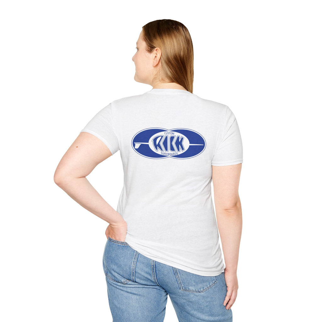 Rick Surfboards Unisex Softstyle T-Shirt Old School Hermosa Beach