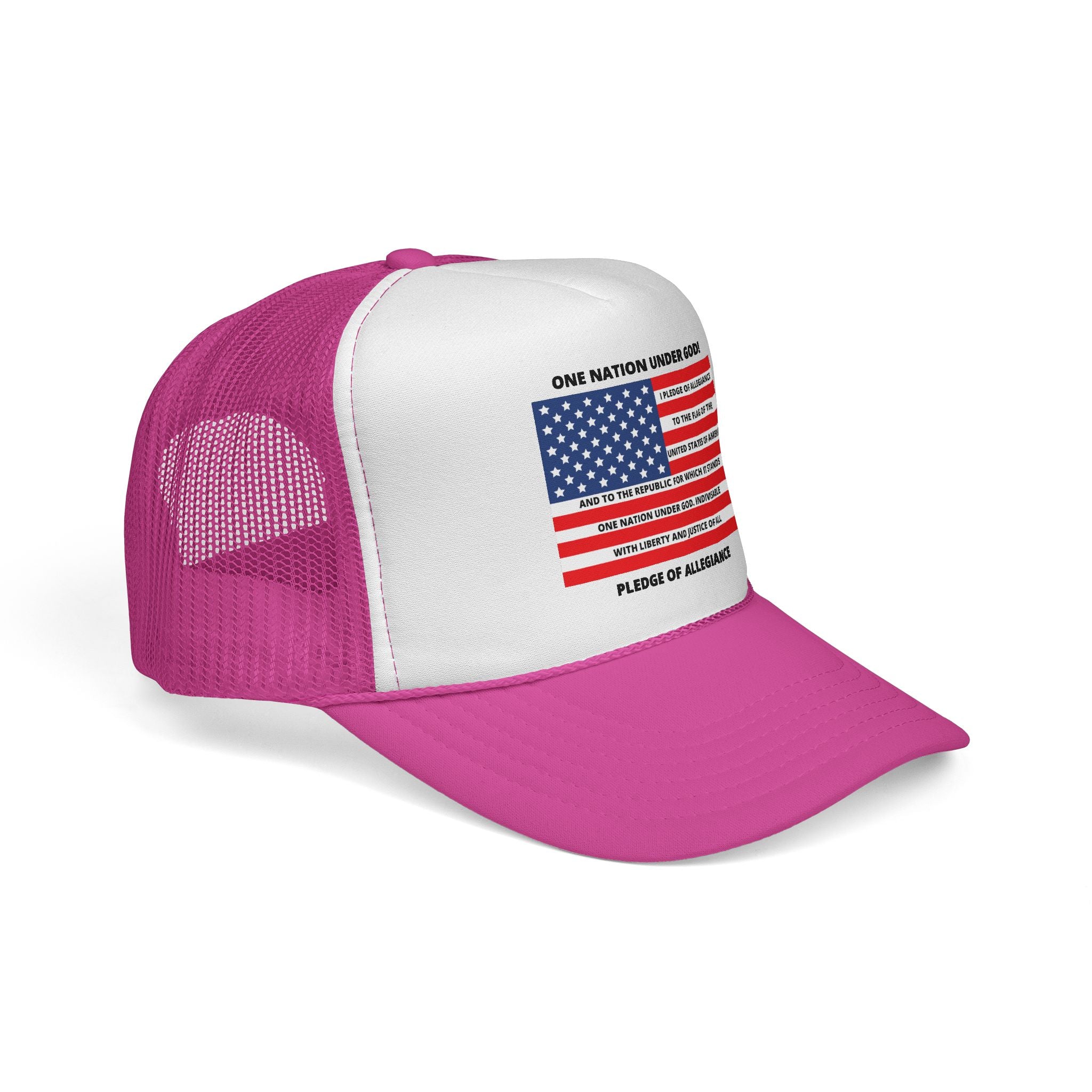 Pledge of Allegiance Trucker Cap — "One Nation Under GOD" Patriotic Hat