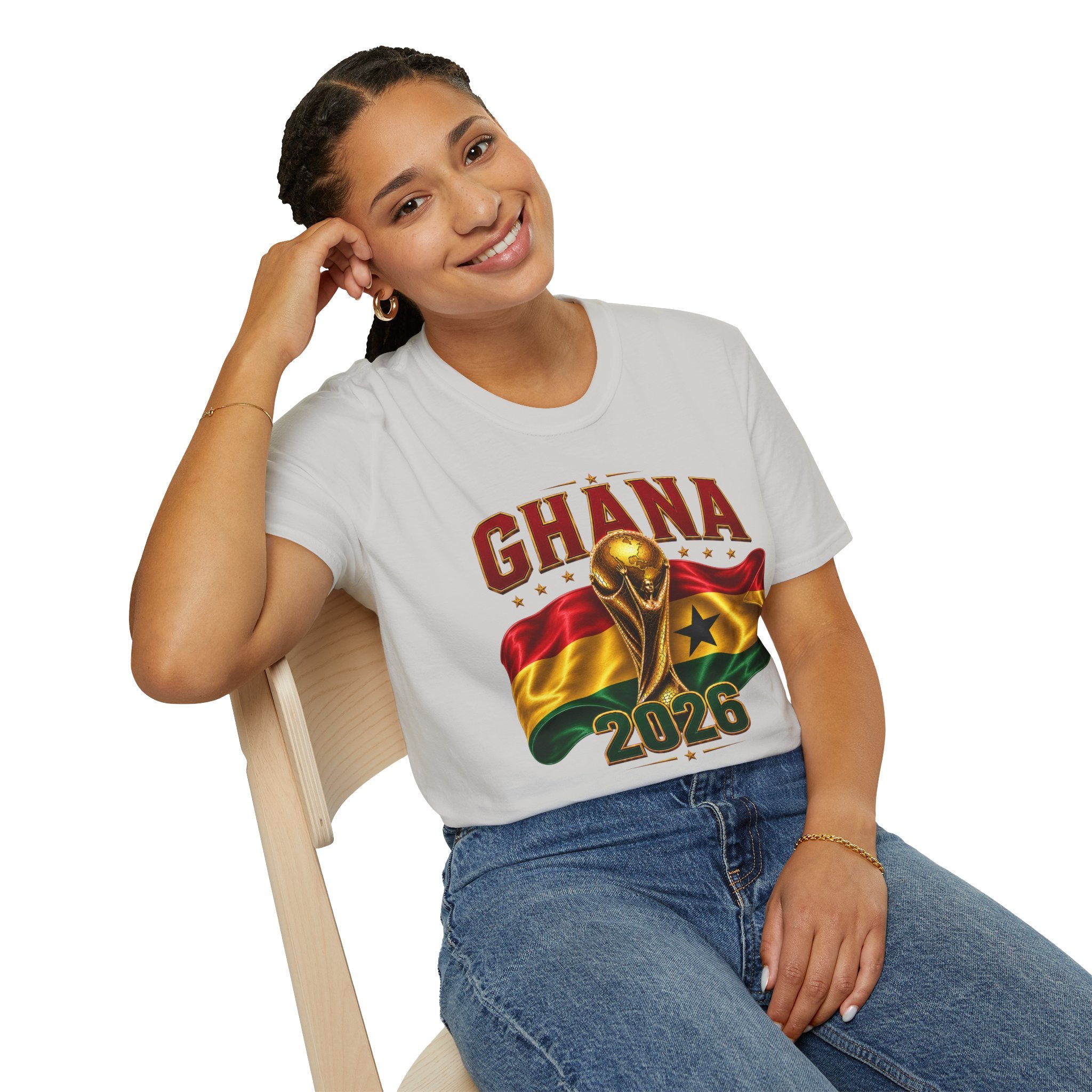 Ghana 2026 World Cup T-Shirt — Flag & Trophy Football Fan Tee