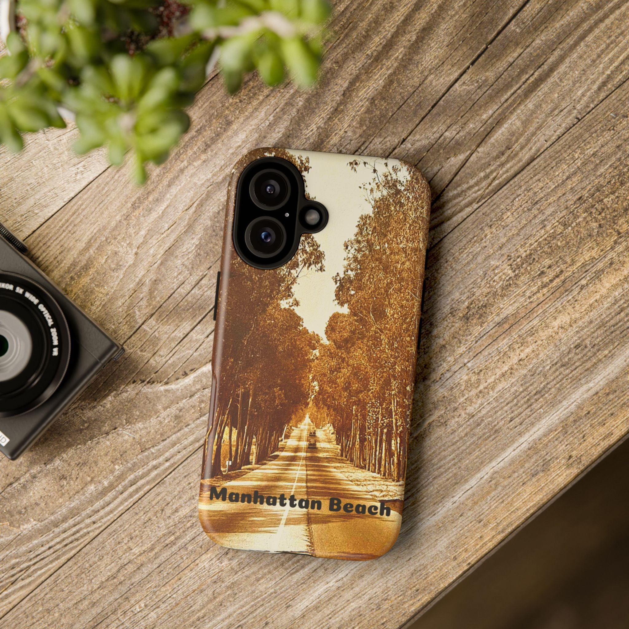 Phone Cases Manhattan Beach Rosecrans Ave Early 60's Tough Cases 90266 California, iPhone Samsung Google Pixel Protective Cover, Vintage