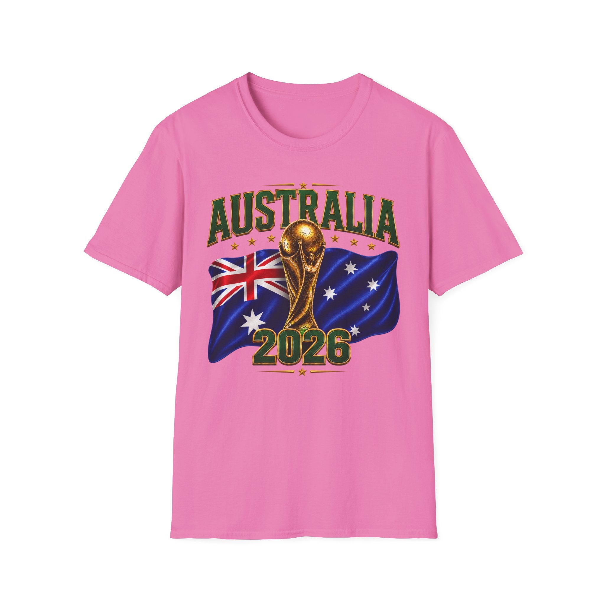 Australia 2026 Soccer World Cup T-Shirt — Aussie Flag & Trophy Design