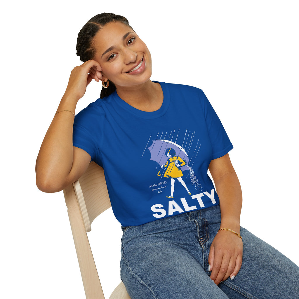 Salty Rainy Day Graphic T-Shirt — Girl with Umbrella Illustration