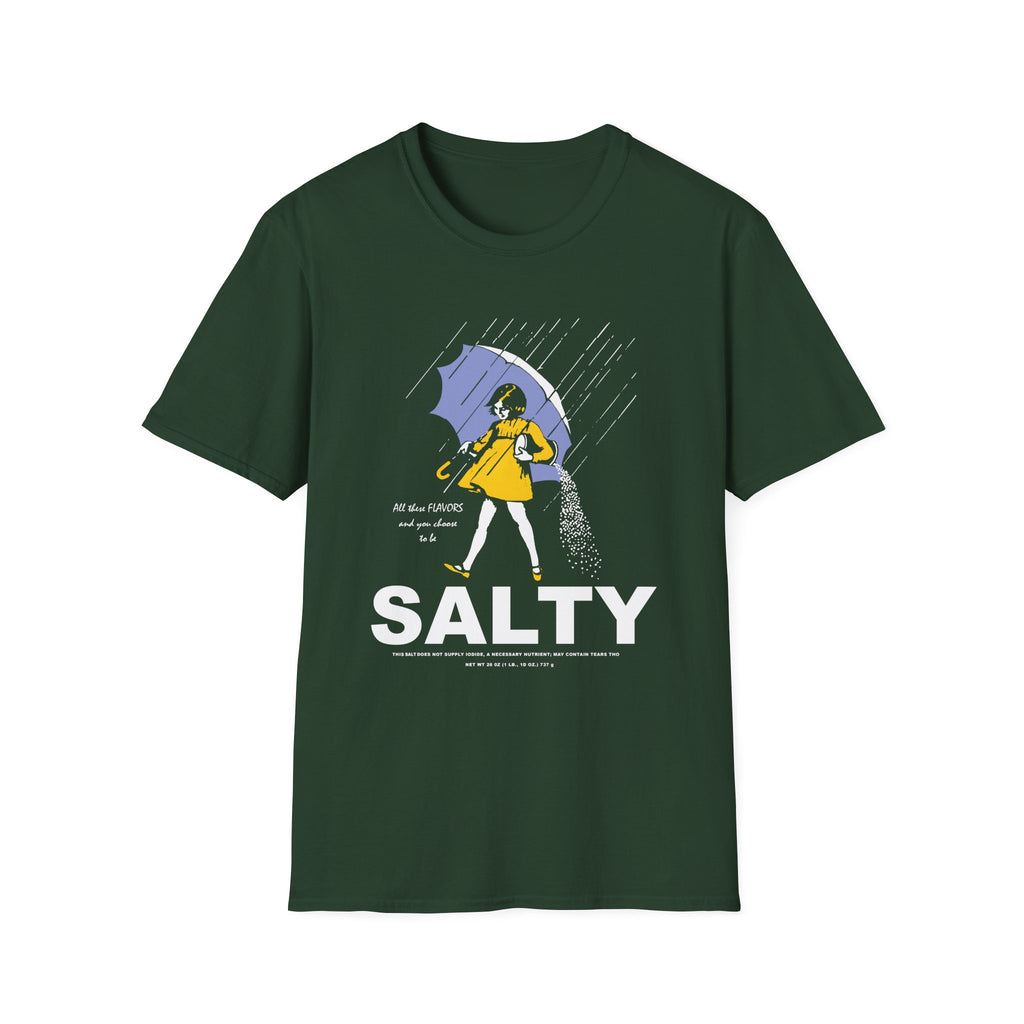 Salty Rainy Day Graphic T-Shirt — Girl with Umbrella Illustration