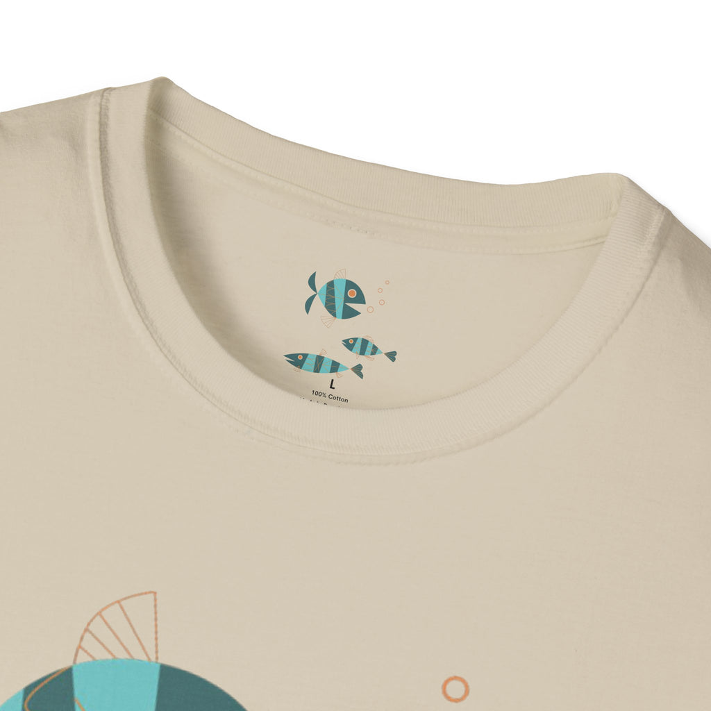 Metlox Pottery Fish Trio T-Shirt | Minimal Ocean Illustration