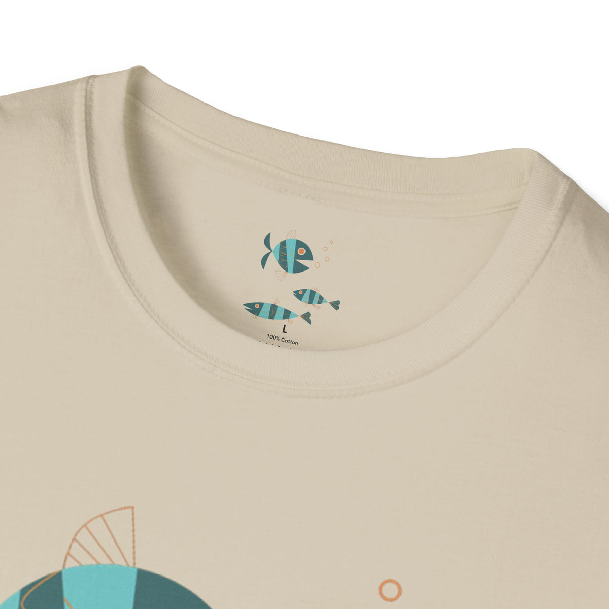 Metlox Pottery Fish Trio T-Shirt | Minimal Ocean Illustration