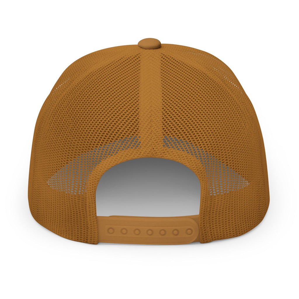 Embroidered Smiley Patch Trucker Hat — 'Smile, It's Awesome' Snapback