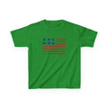 Stars and Stripes  Kids American Flag T-Shirt — Red & Blue Stars Stripe Patriotic Tee