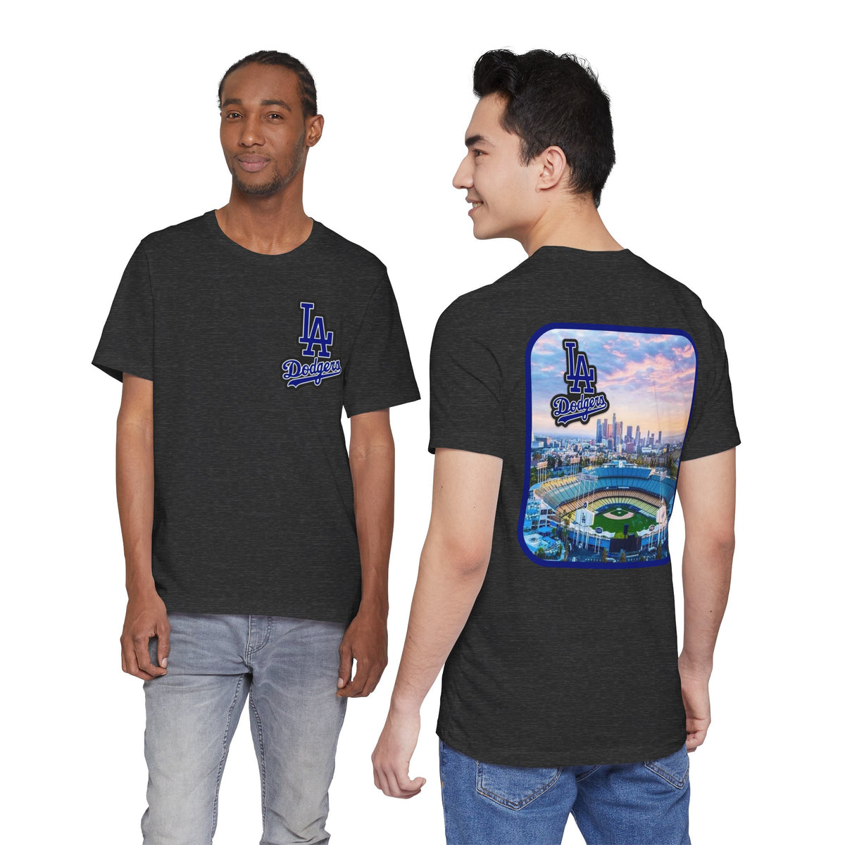 Los Angeles (Front and Back Printing) Mens Womans Jersey Short Sleeve Tee