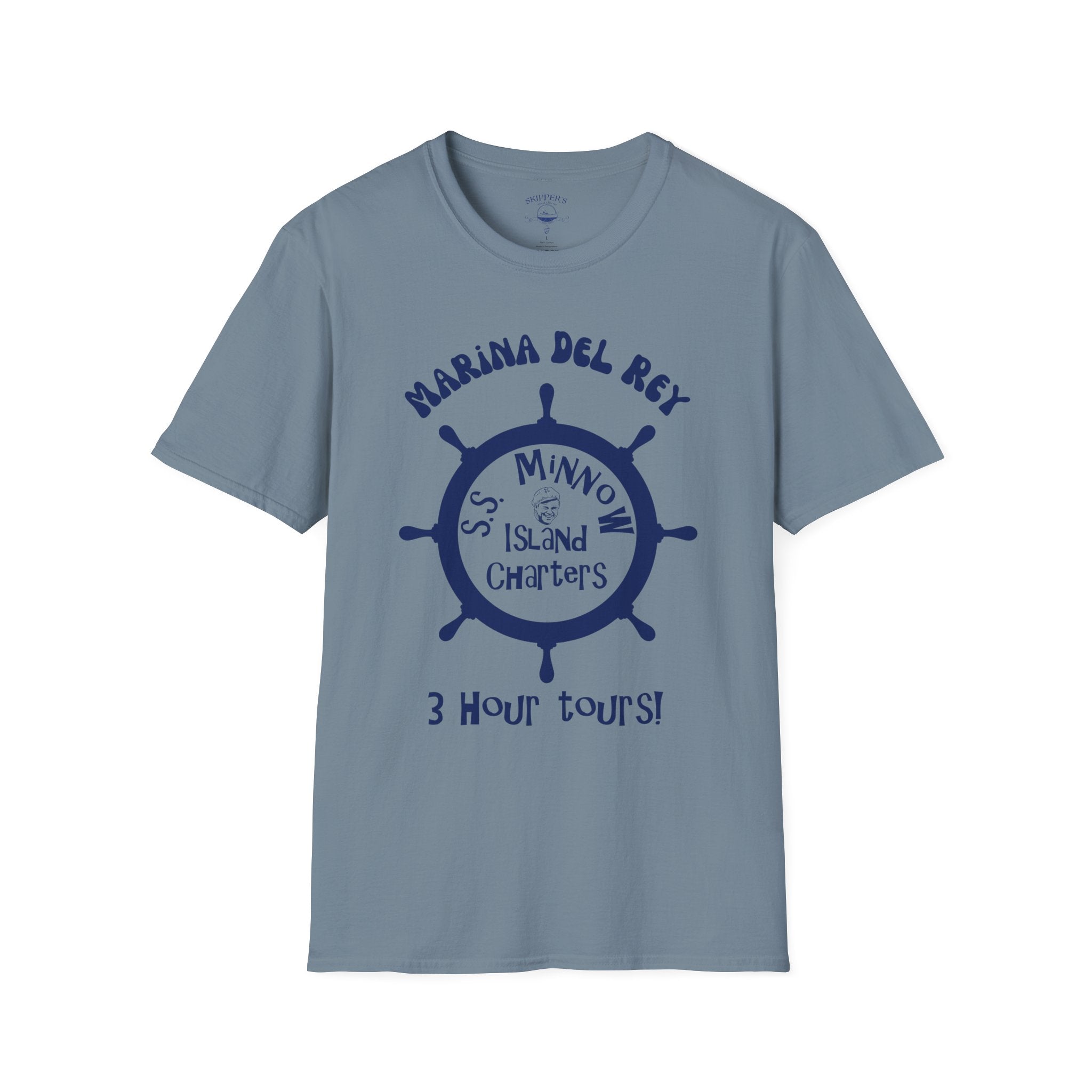Marina Del Rey Ship Wheel logo T-Shirt | SS Minnow Island Charters, 3 Hour Tours